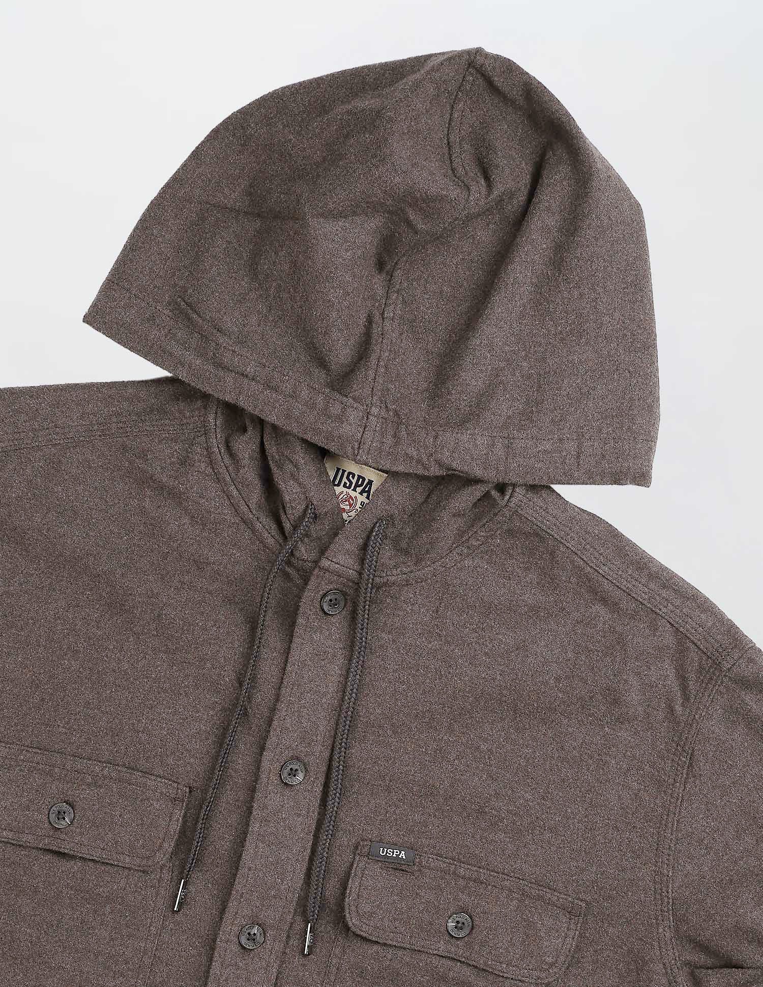 Heathered Loose Fit Shirt Dark Brown - U.S. POLO ASSN. | Large