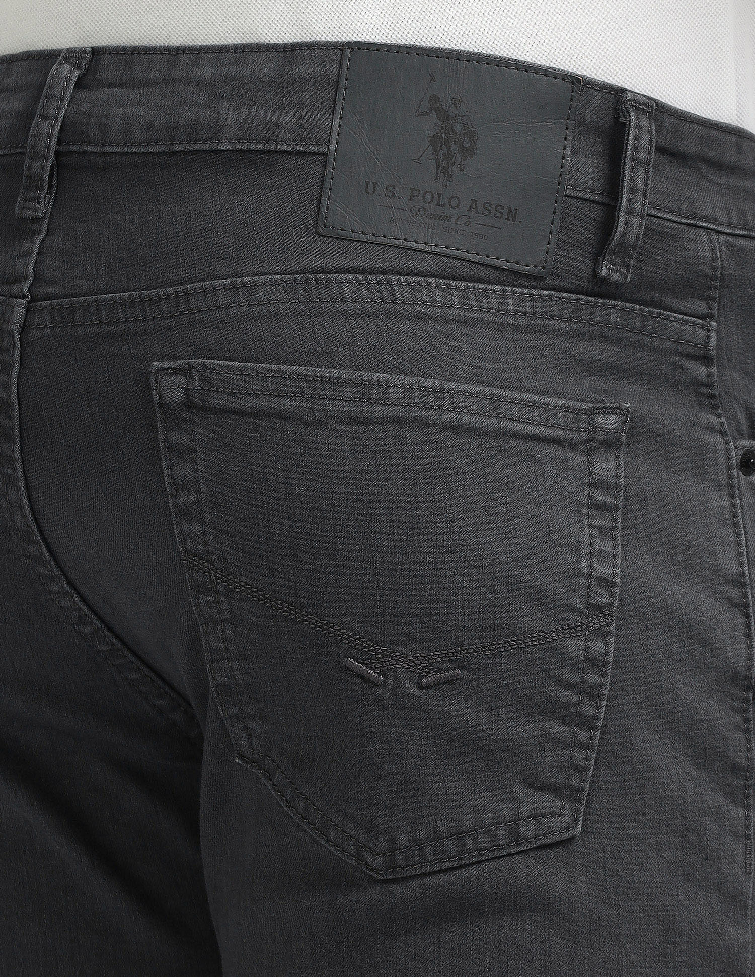 Brandon Slim Tapered Black Jeans Black - U.S. Polo Assn. India | Large