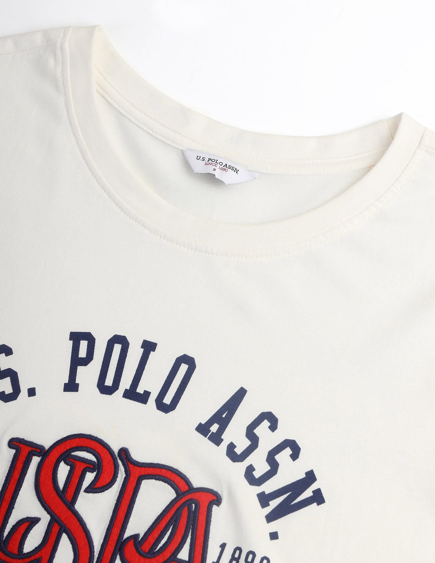 HD Print Pure Cotton T-Shirt White - U.S. POLO ASSN. | Large