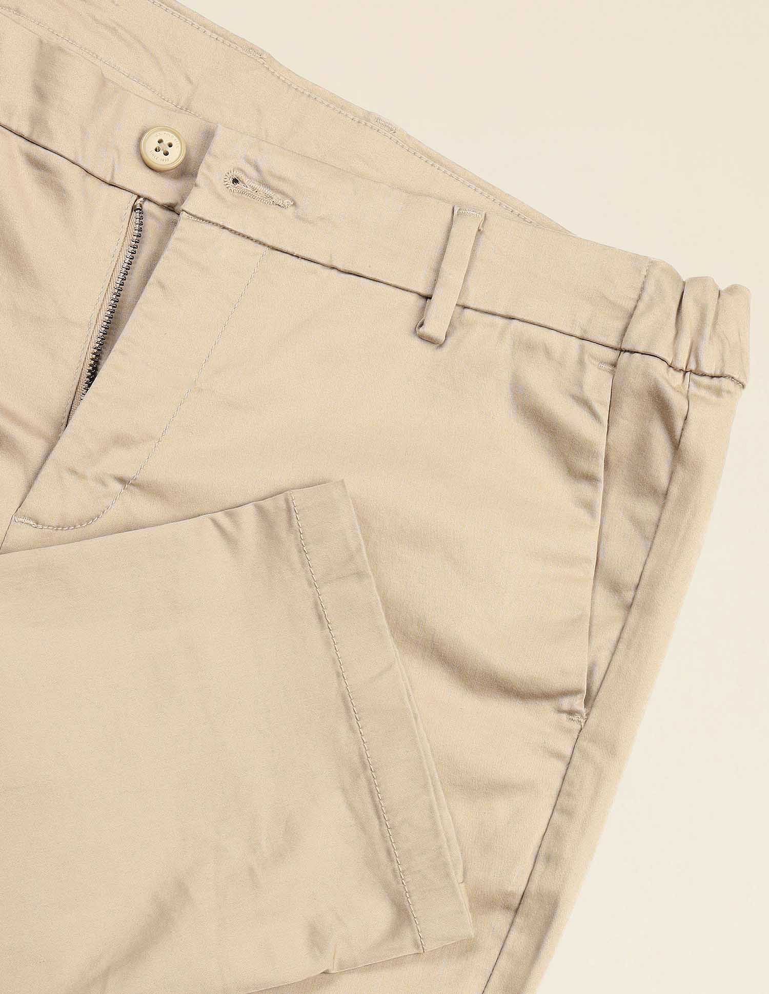 Elasticized Waist Slim Fit Trousers Beige - U.S. POLO ASSN. | Large