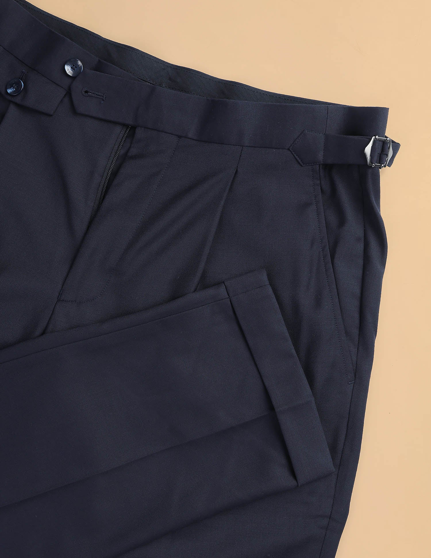 Pacho X Riley Straight Pleated Trousers Navy - U.S. POLO ASSN. | Large