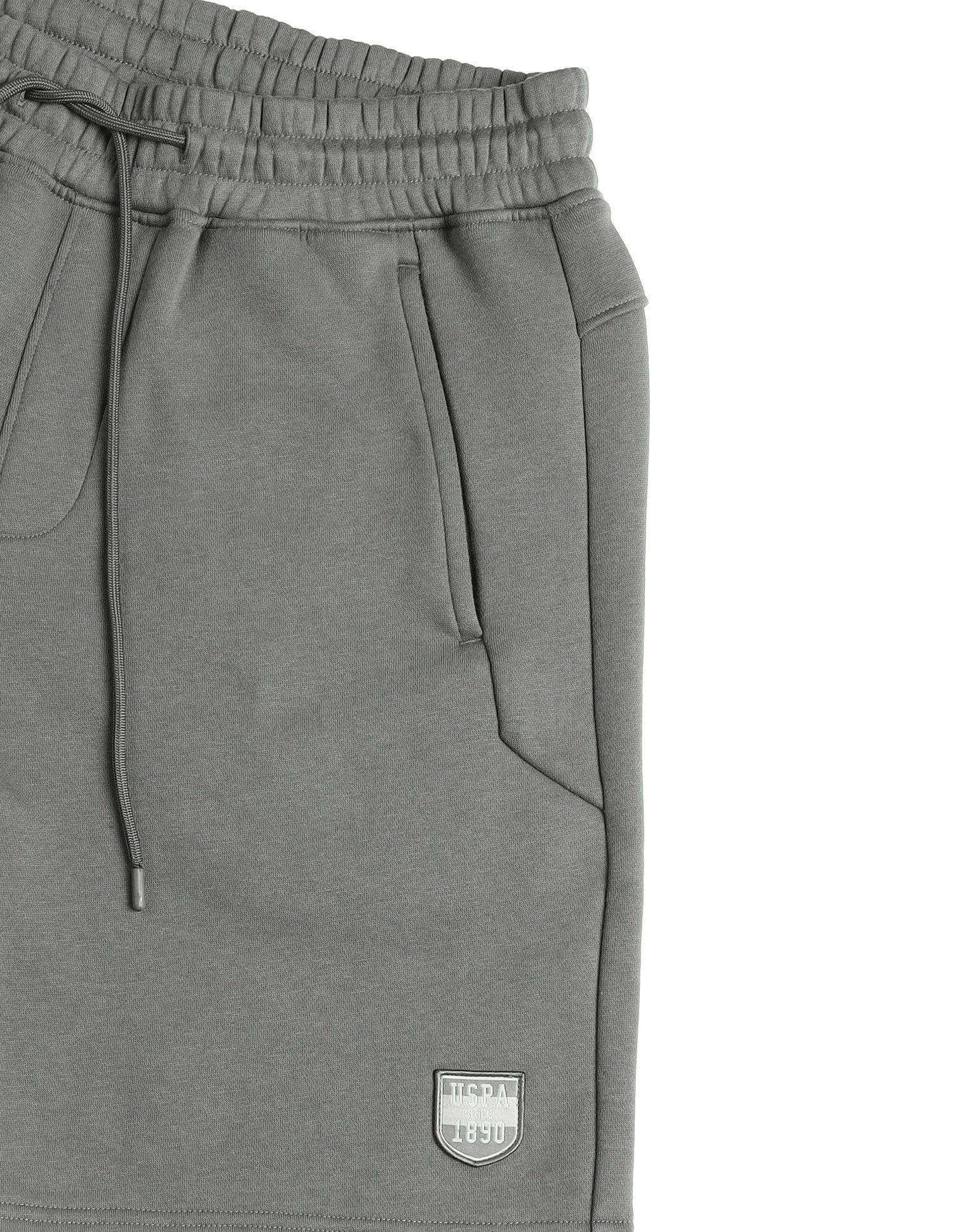 Comfort Fit Cotton Rich OES09-PL Lounge Shorts - Pack Of 1 Grey - U.S. Polo Assn. India | Large