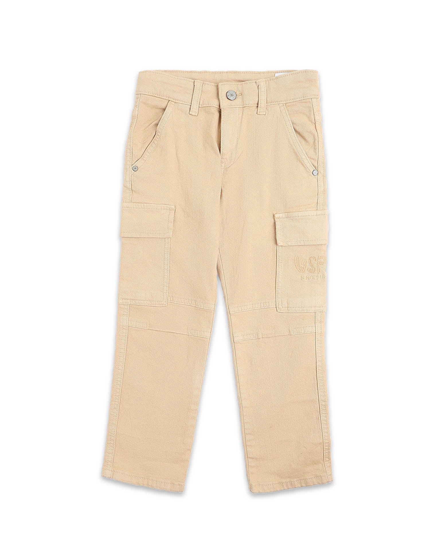 Boys Mid Rise Relaxed Fit Jeans Khaki - U.S. POLO ASSN. | Large