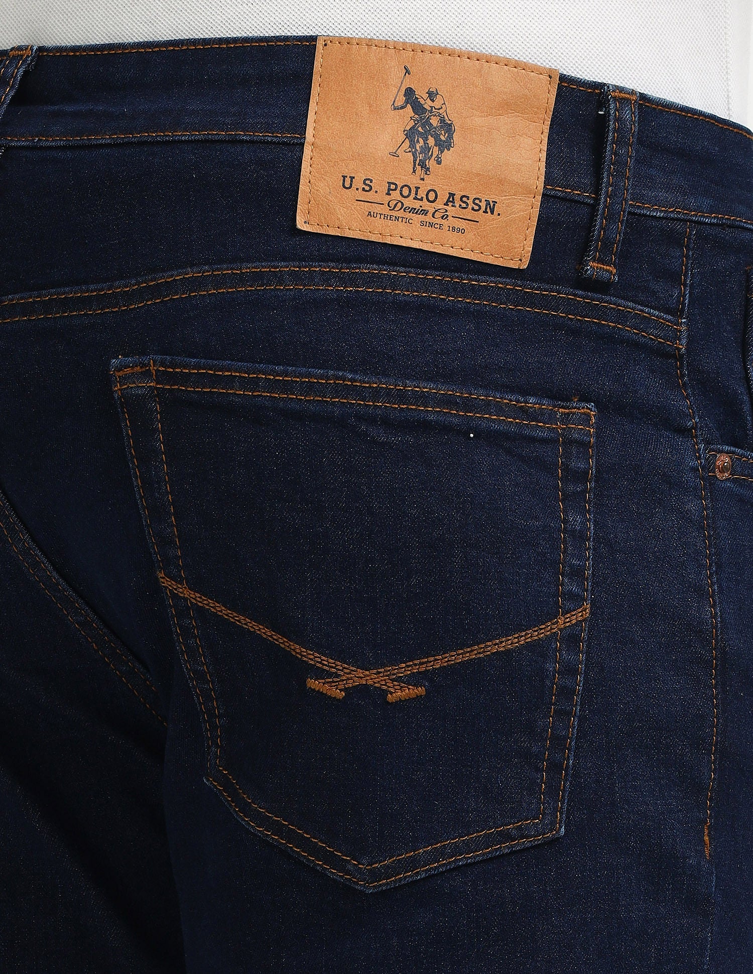 Brandon Slim Tapered Blue Jeans Blue - U.S. Polo Assn. India | Large