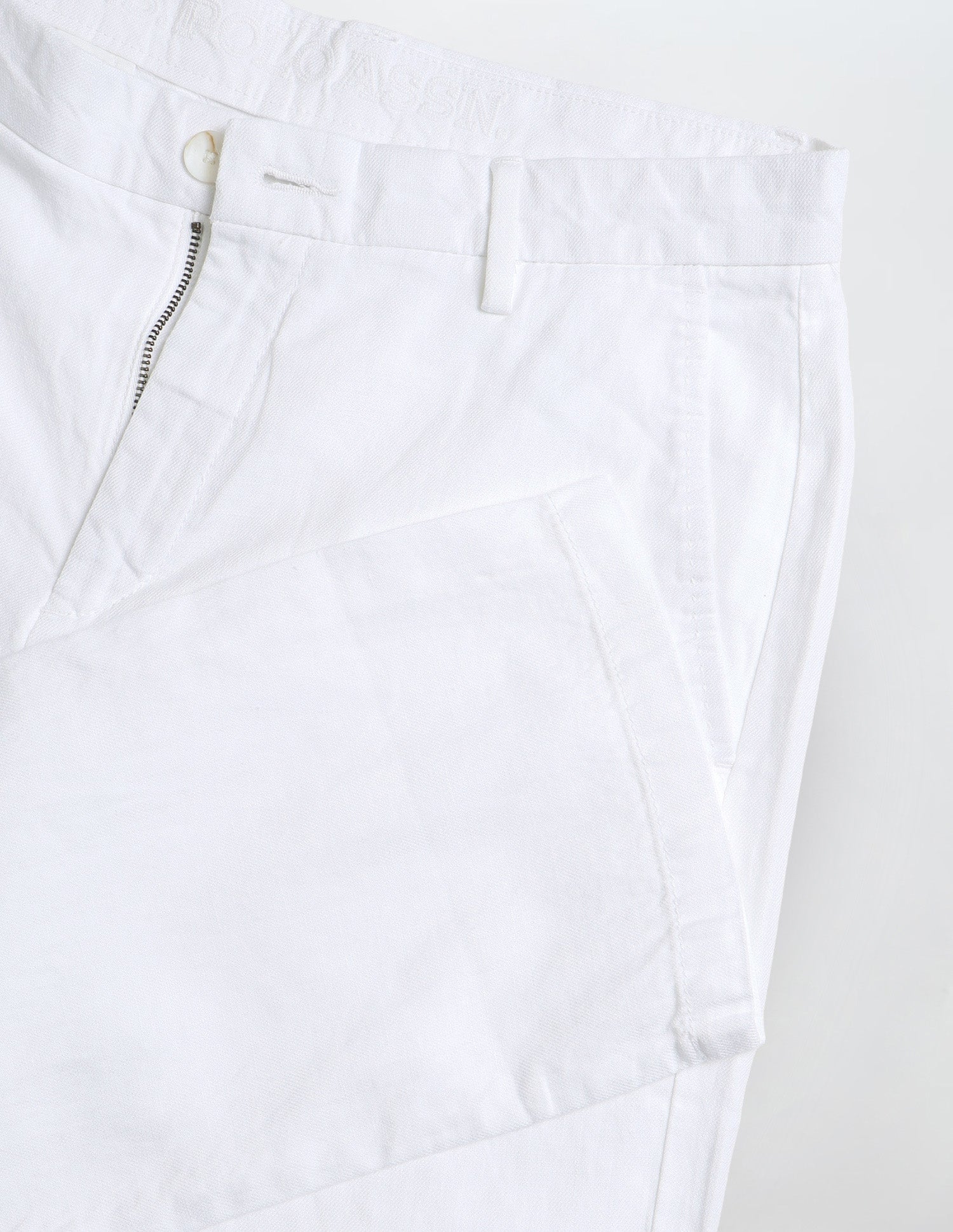 Pacho X Riley Straight Fit Satin Trousers White - U.S. Polo Assn. India | Large