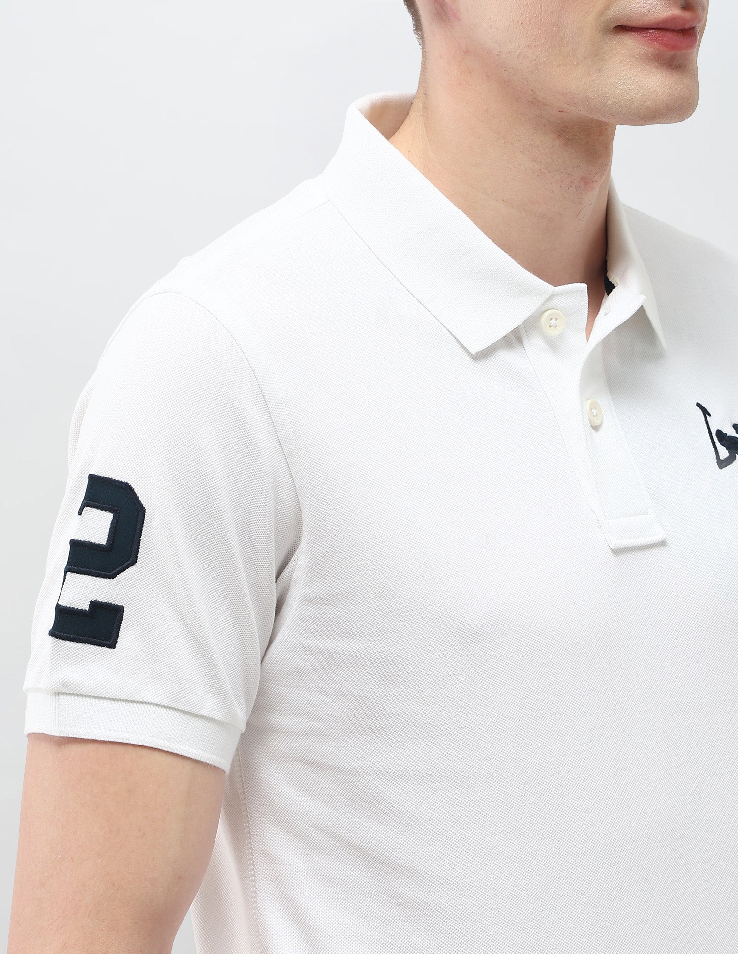 Solid Slim Fit Polo Shirt White - U.S. Polo Assn. India | Large