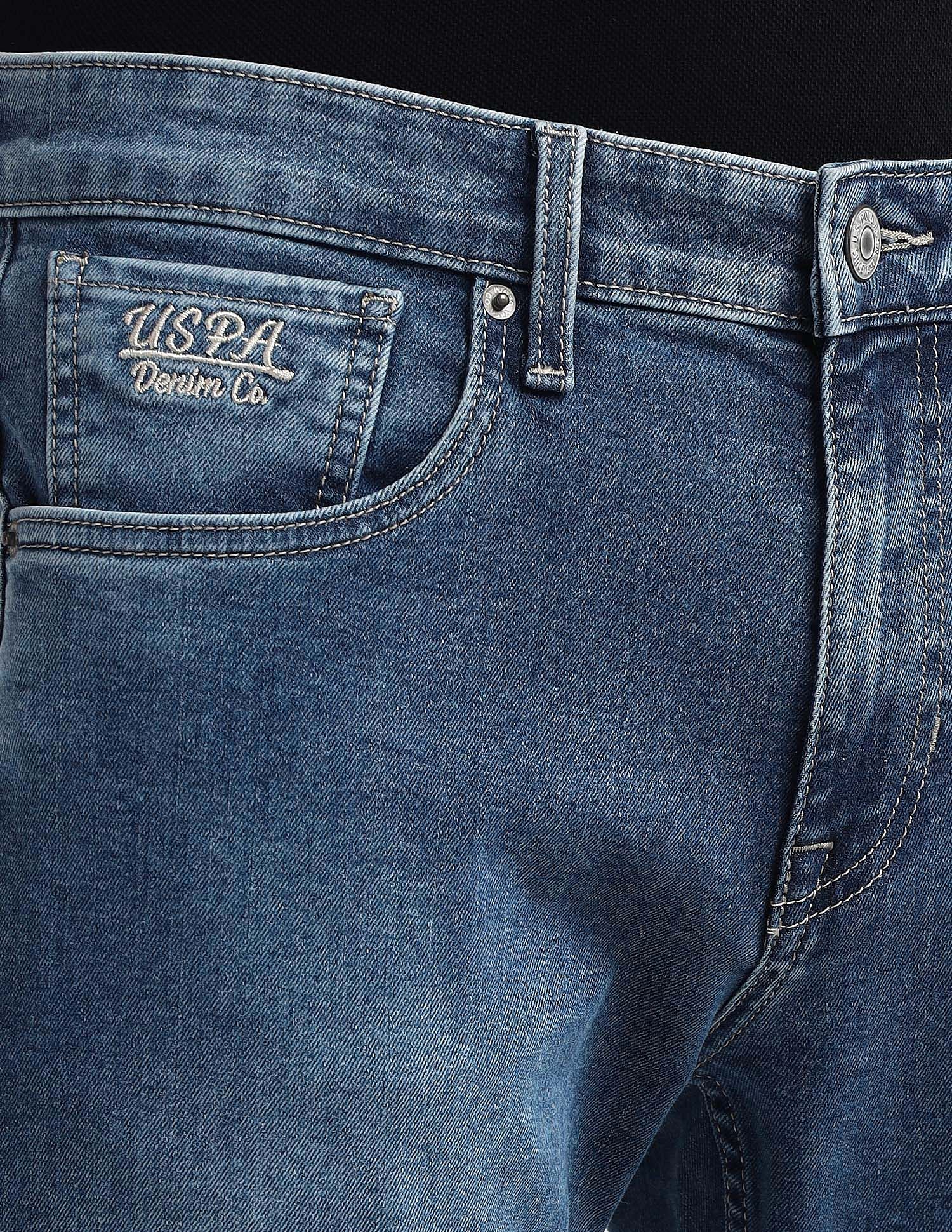 Brandon Slim Tapered Fit Light Wash Jeans Light Blue - U.S. Polo Assn. India | Large