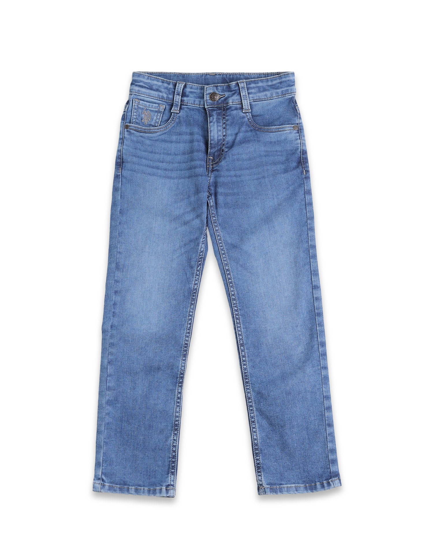 Boys Whiskered Relaxed Fit Jeans Light Indigo - U.S. POLO ASSN. | Large