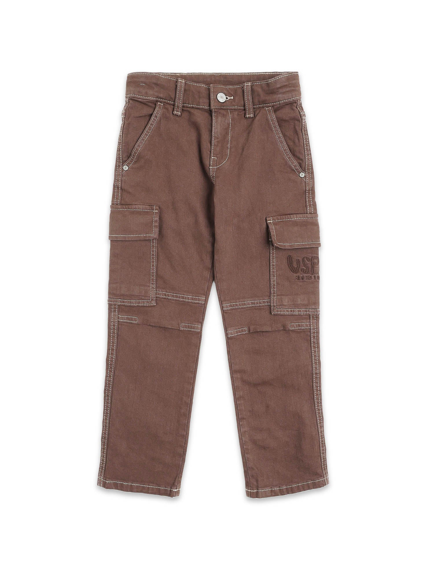 Boys Relaxed Fit Mid Rise Jeans Choco - U.S. POLO ASSN. | Large