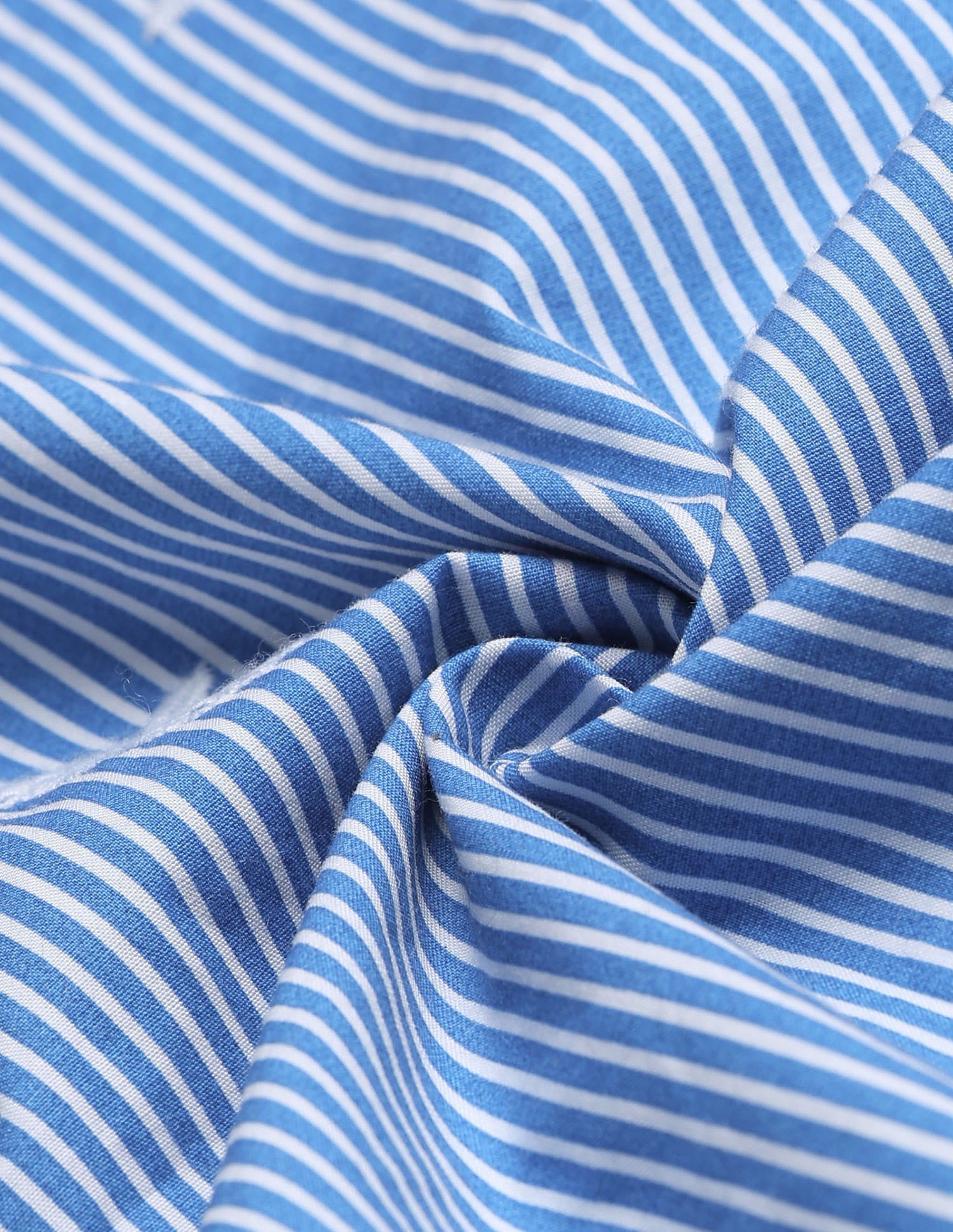 Relaxed Striped Shirt With Embroidery Blue - U.S. Polo Assn. India | Large