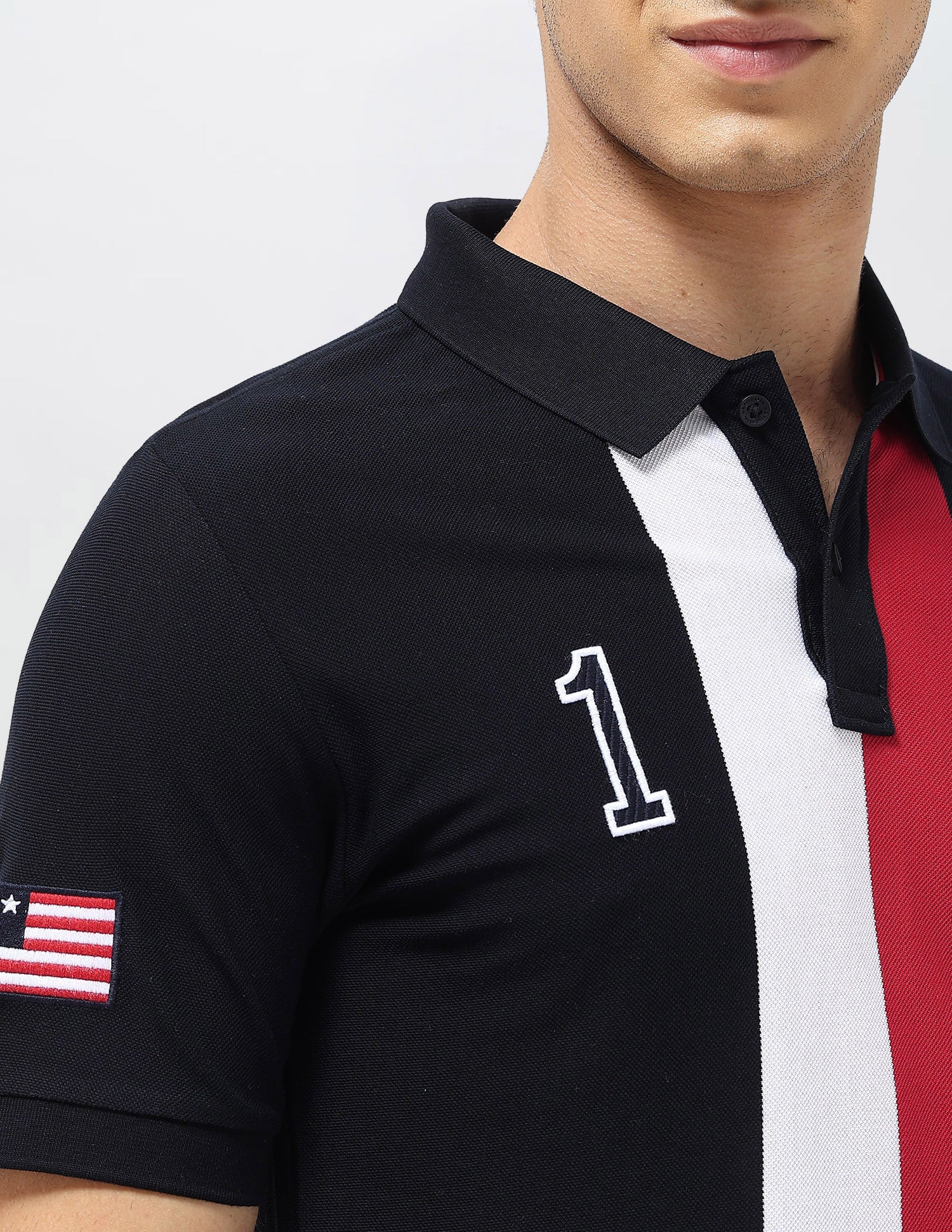 Colourblocked Slim Fit Polo Shirt Navy - U.S. Polo Assn. India | Large