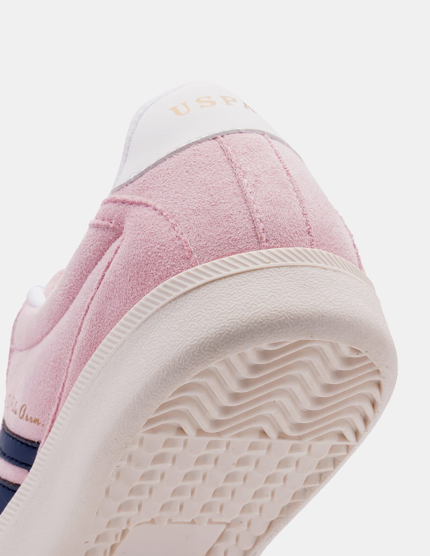 Women Round Toe Edda Striped Sneakers Pink - U.S. Polo Assn. India | Large
