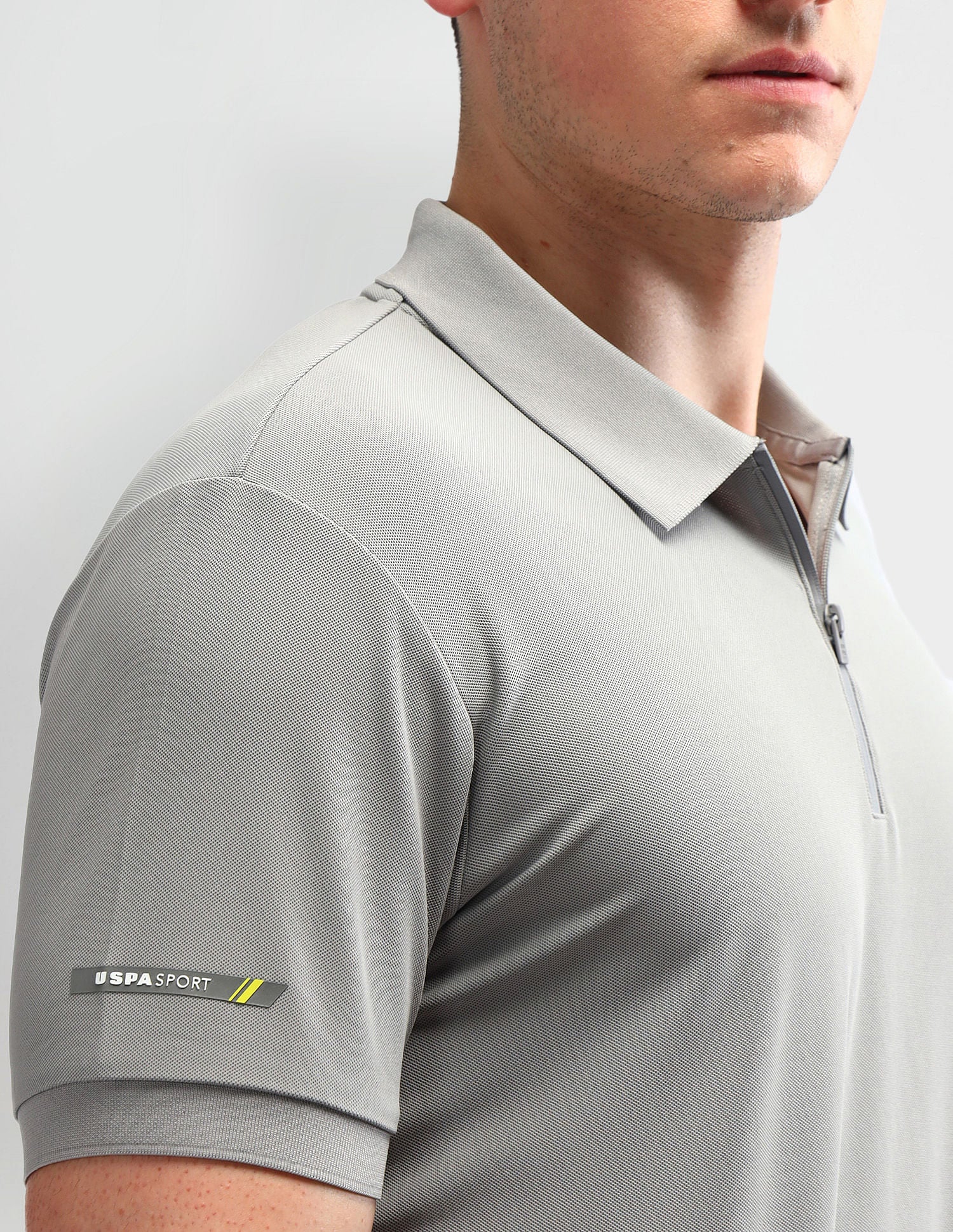 Slim Fit Solid Polo Shirt Grey - U.S. Polo Assn. India | Large
