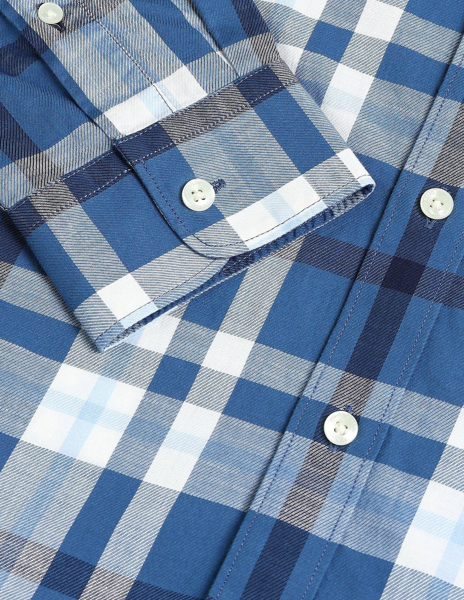 Slim Fit Checked Shirt White - U.S. Polo Assn. India | Large