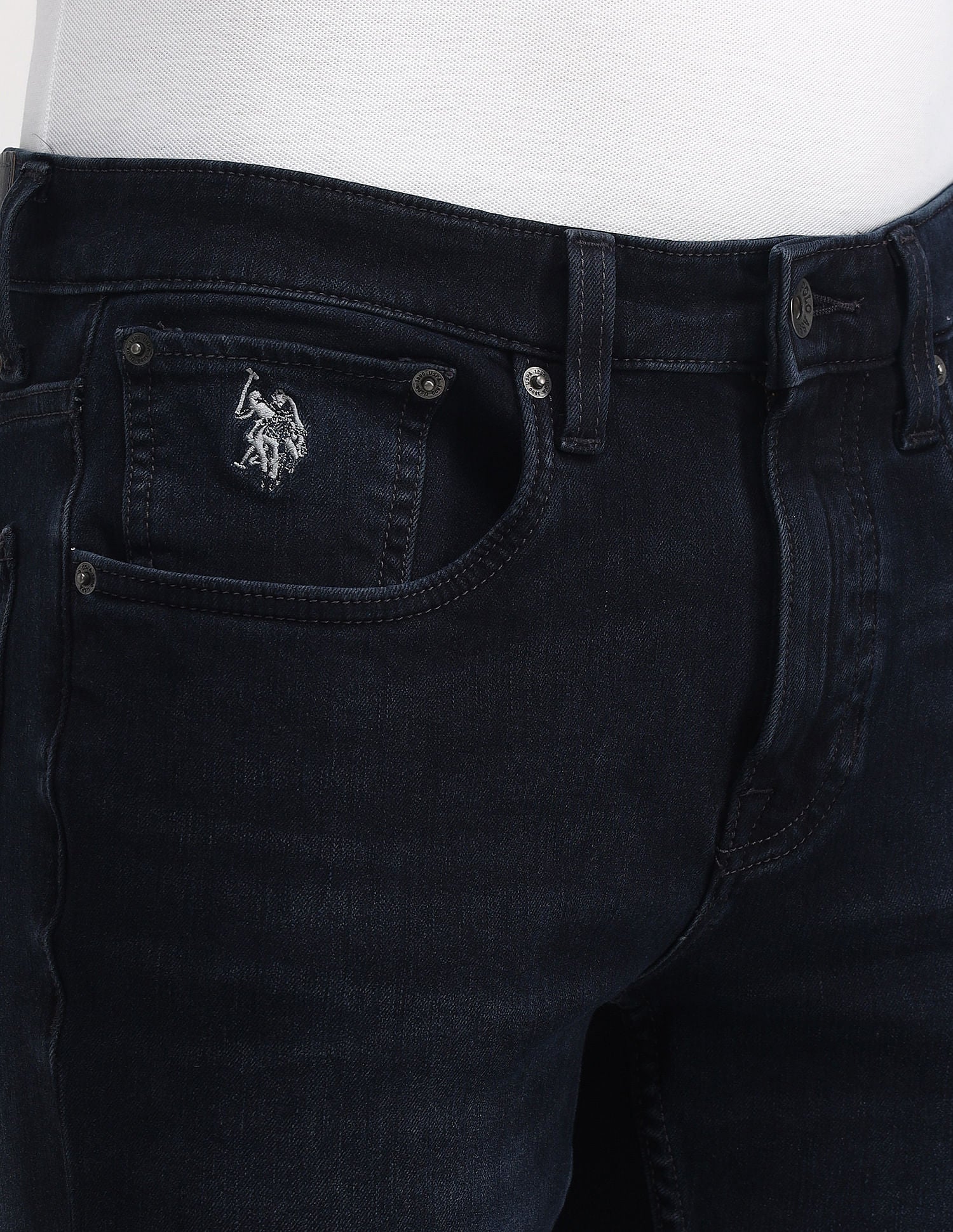 Regallo Skinny Fit Blue Jeans Blue - U.S. Polo Assn. India | Large