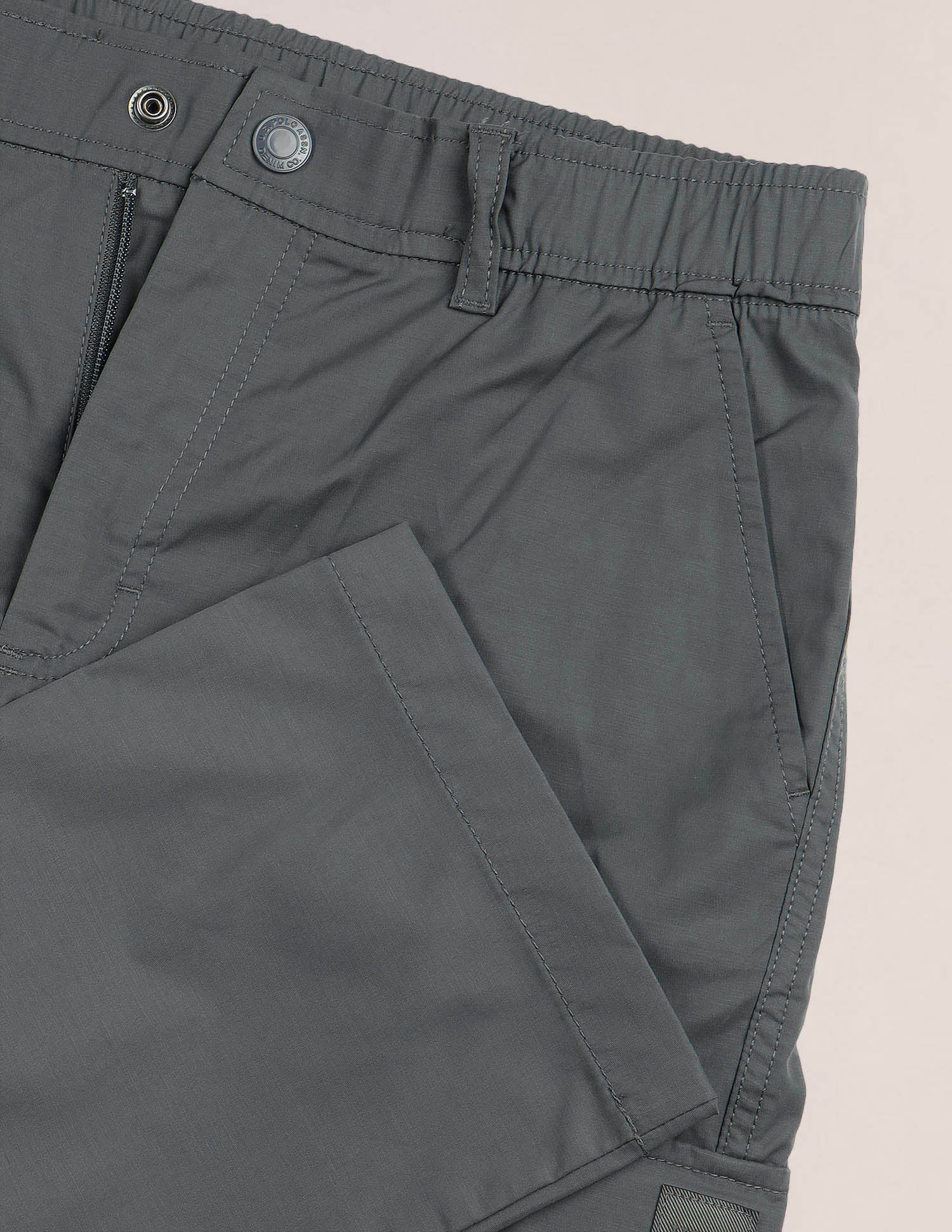 Mid Rise Solid Straight Fit Cargos Charcoal - U.S. Polo Assn. India | Large