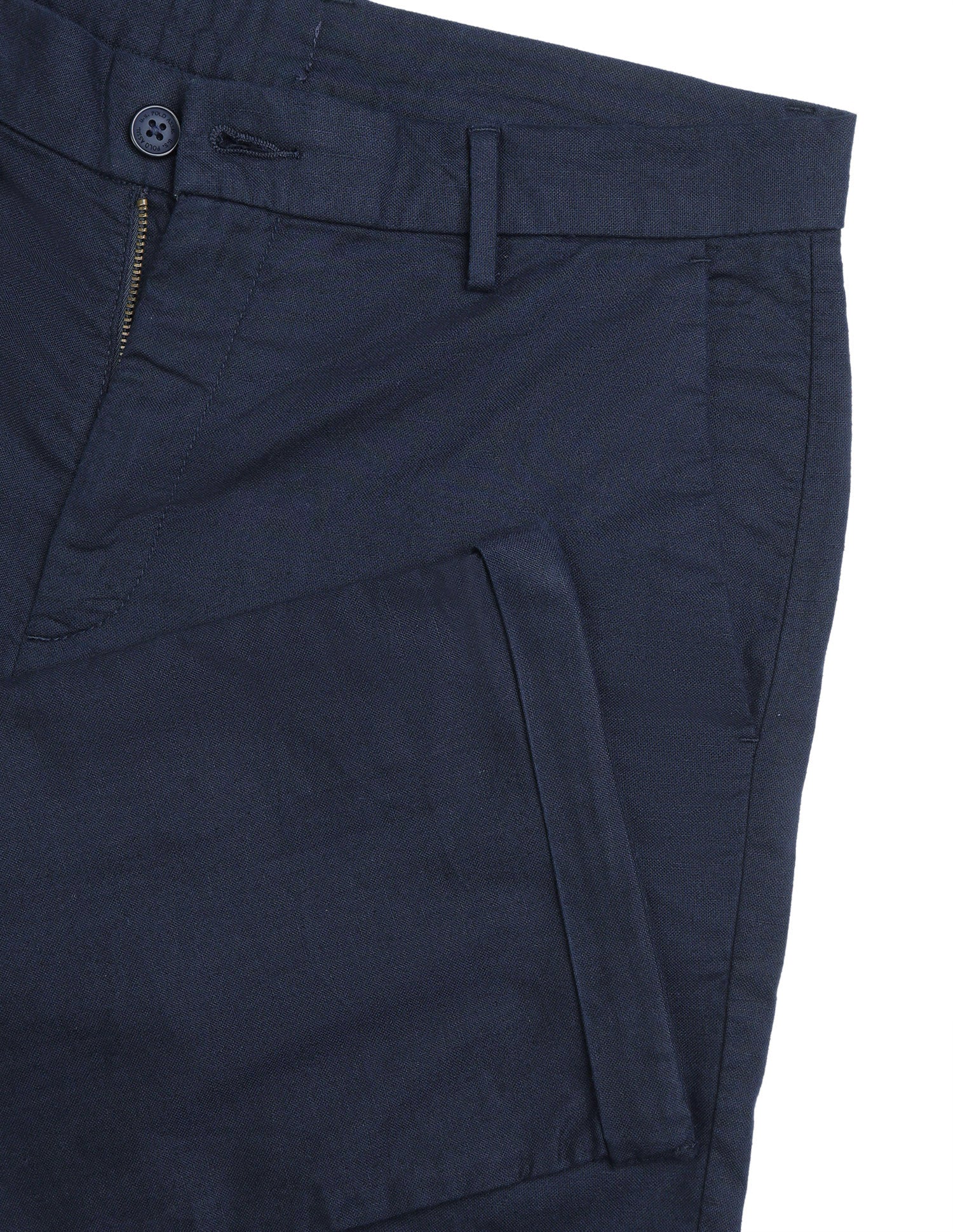 Riley Straight Fit Mid Rise Trousers Navy - U.S. Polo Assn. India | Large