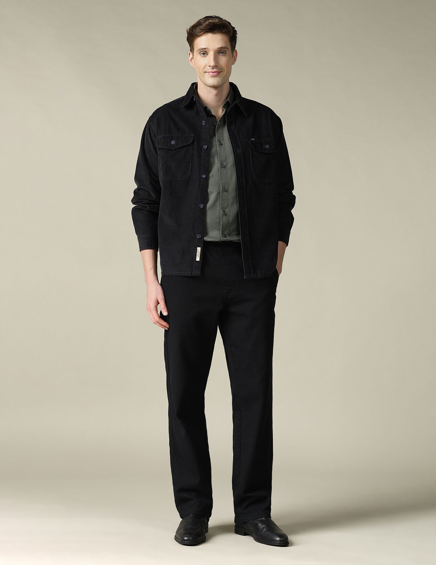 Twill Regular Fit Shirt Olive - U.S. Polo Assn. India | Large