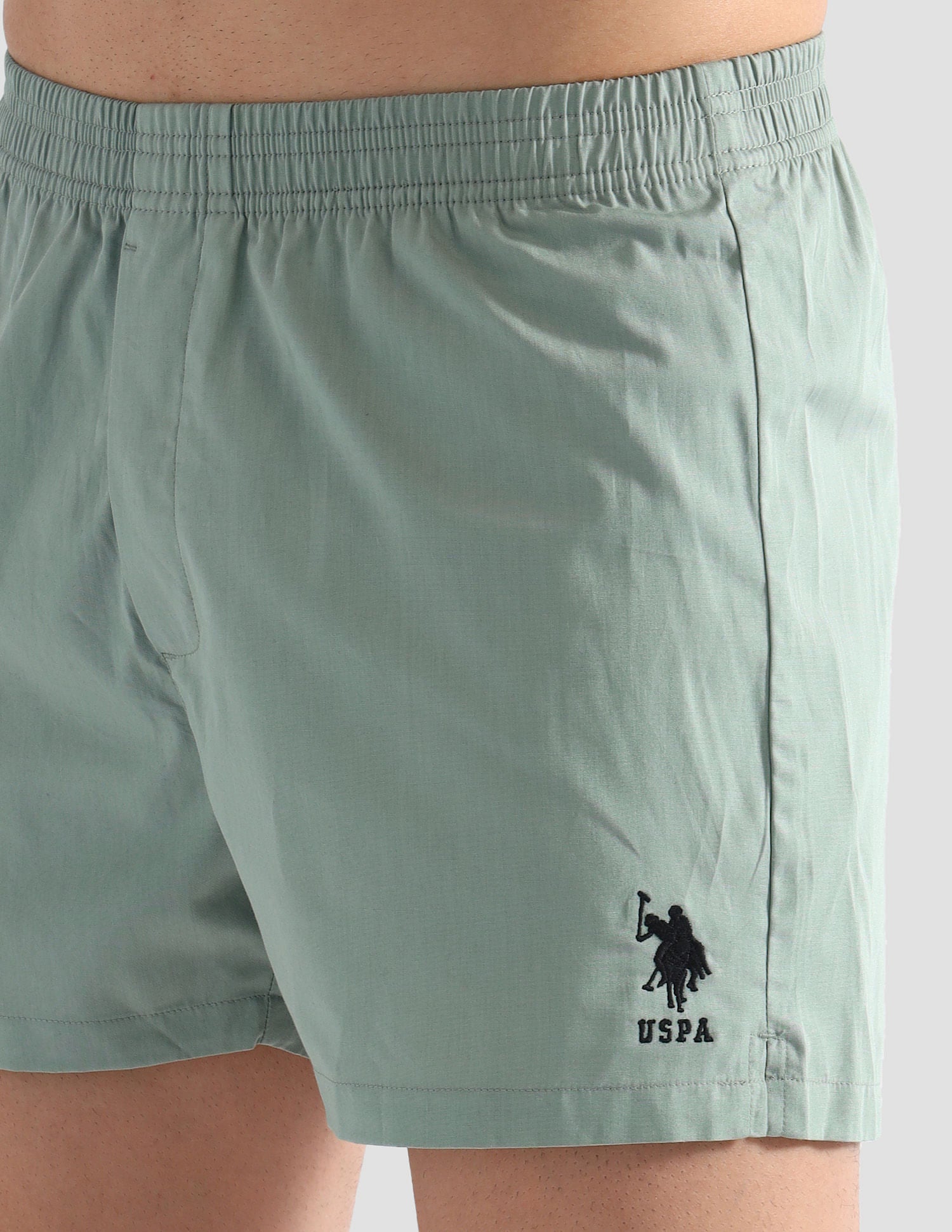 Comfort Regular Fit Solid OEX08 Boxers - Pack of 2 Iceberg, Green and Colonial Blue - U.S. POLO ASSN. | Large