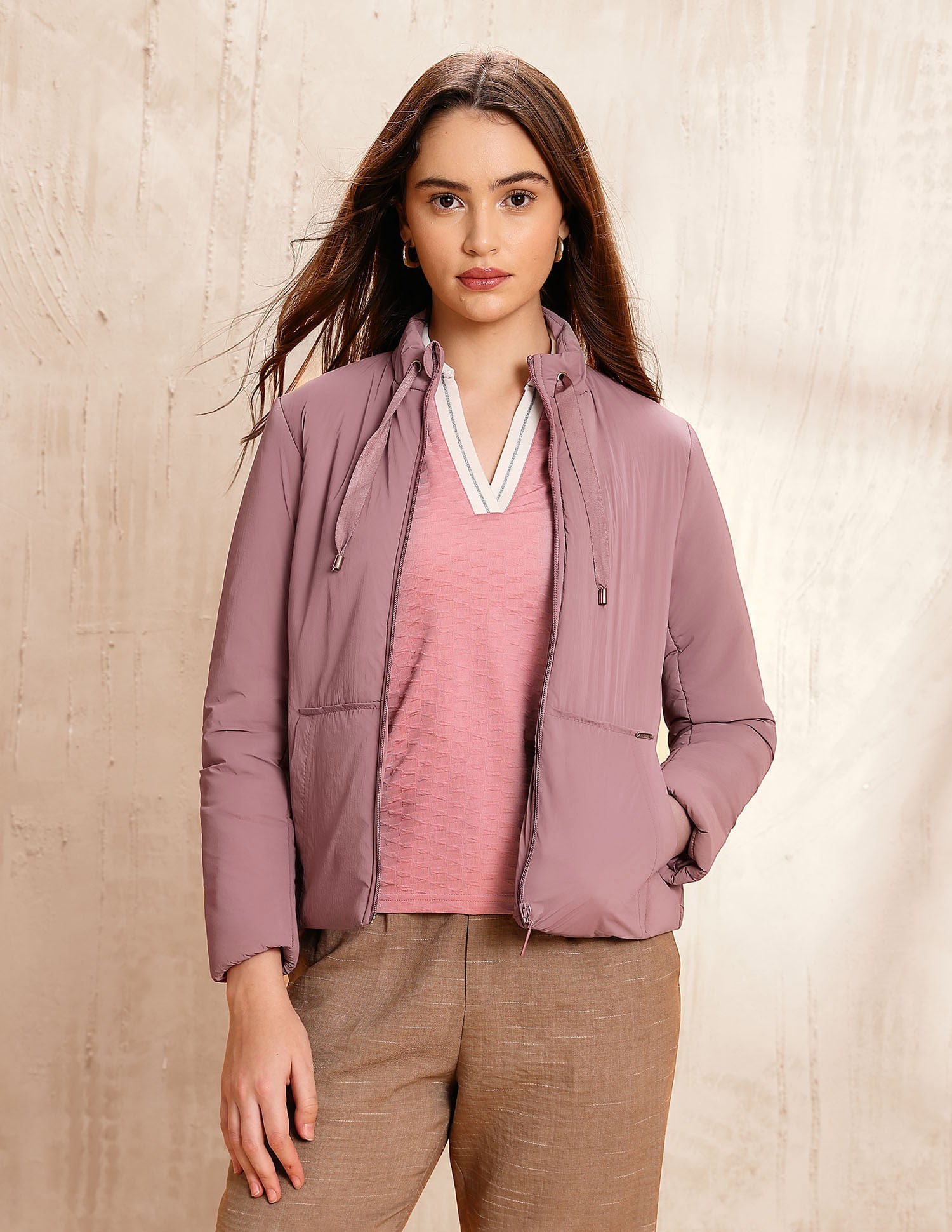 Solid Regular Fit Puffer Jacket Purple - U.S. POLO ASSN. | Large