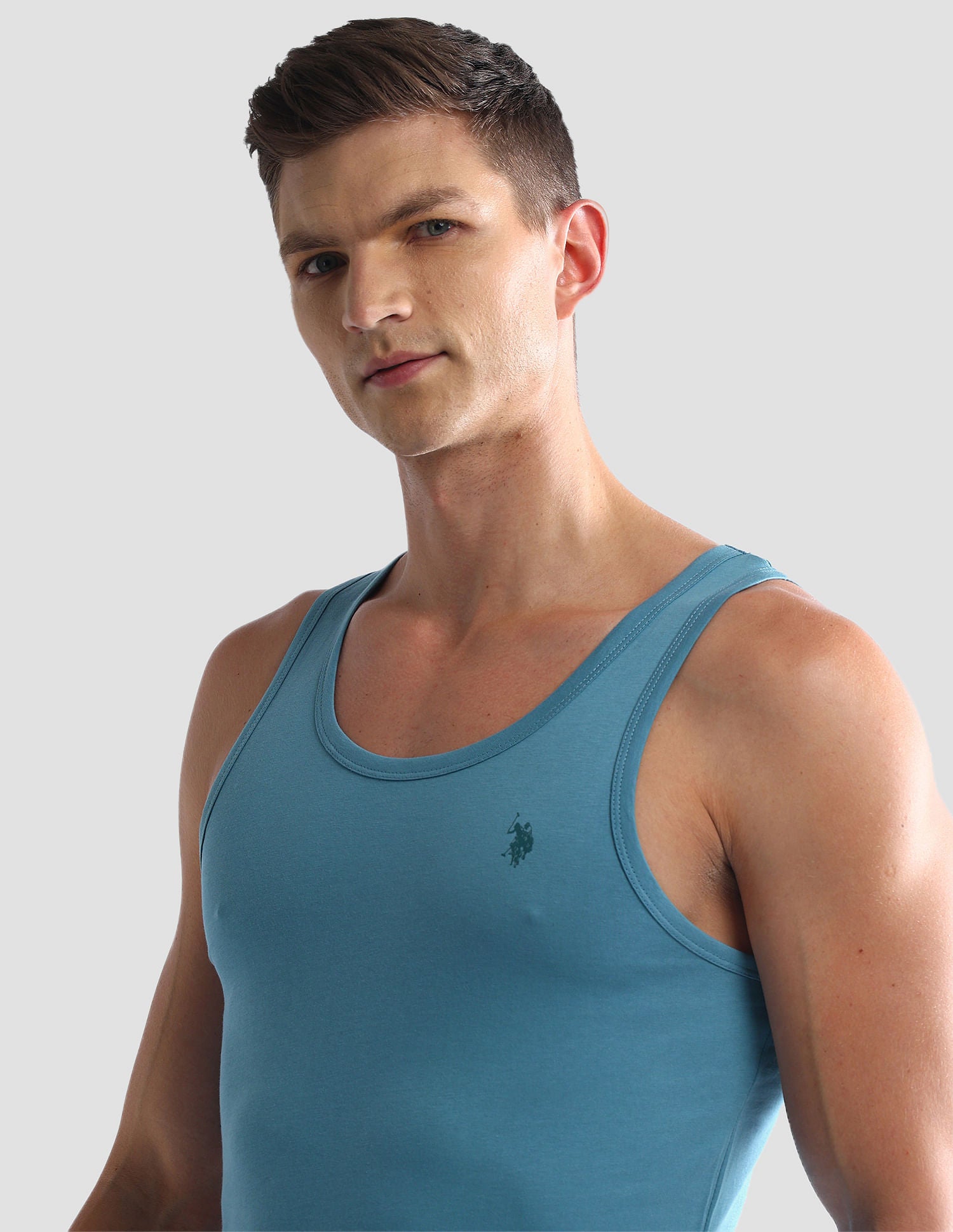 Solid Cotton OEV03 Vest - Pack Of 2 Navy and Blue - U.S. POLO ASSN. | Large