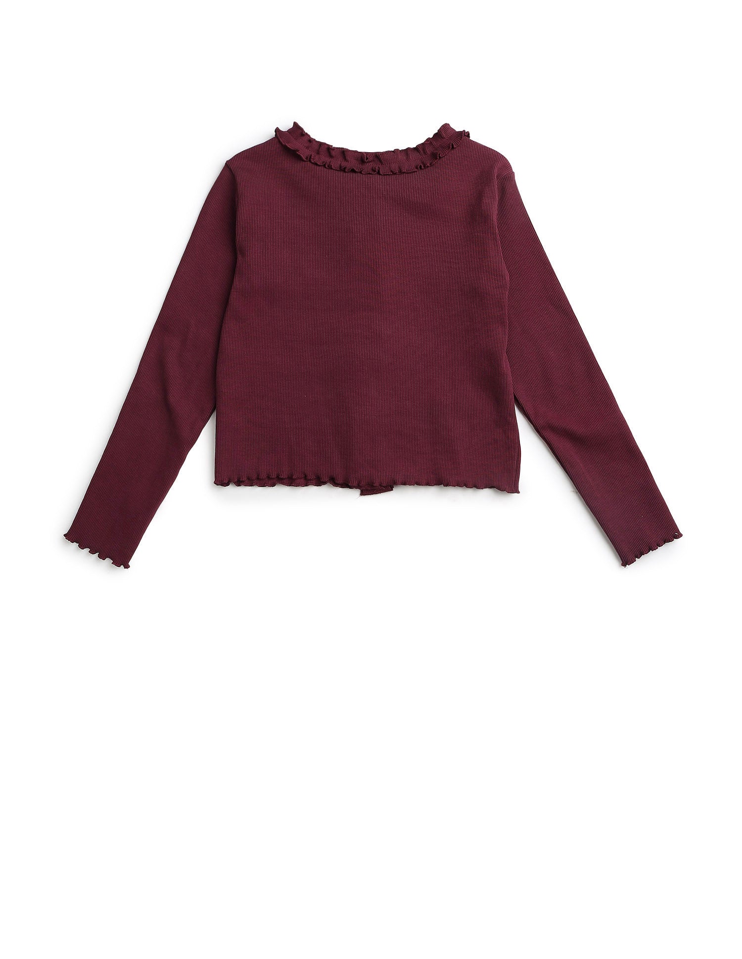 Girls Textured Slim Fit Top Burgundy - U.S. POLO ASSN. | Large