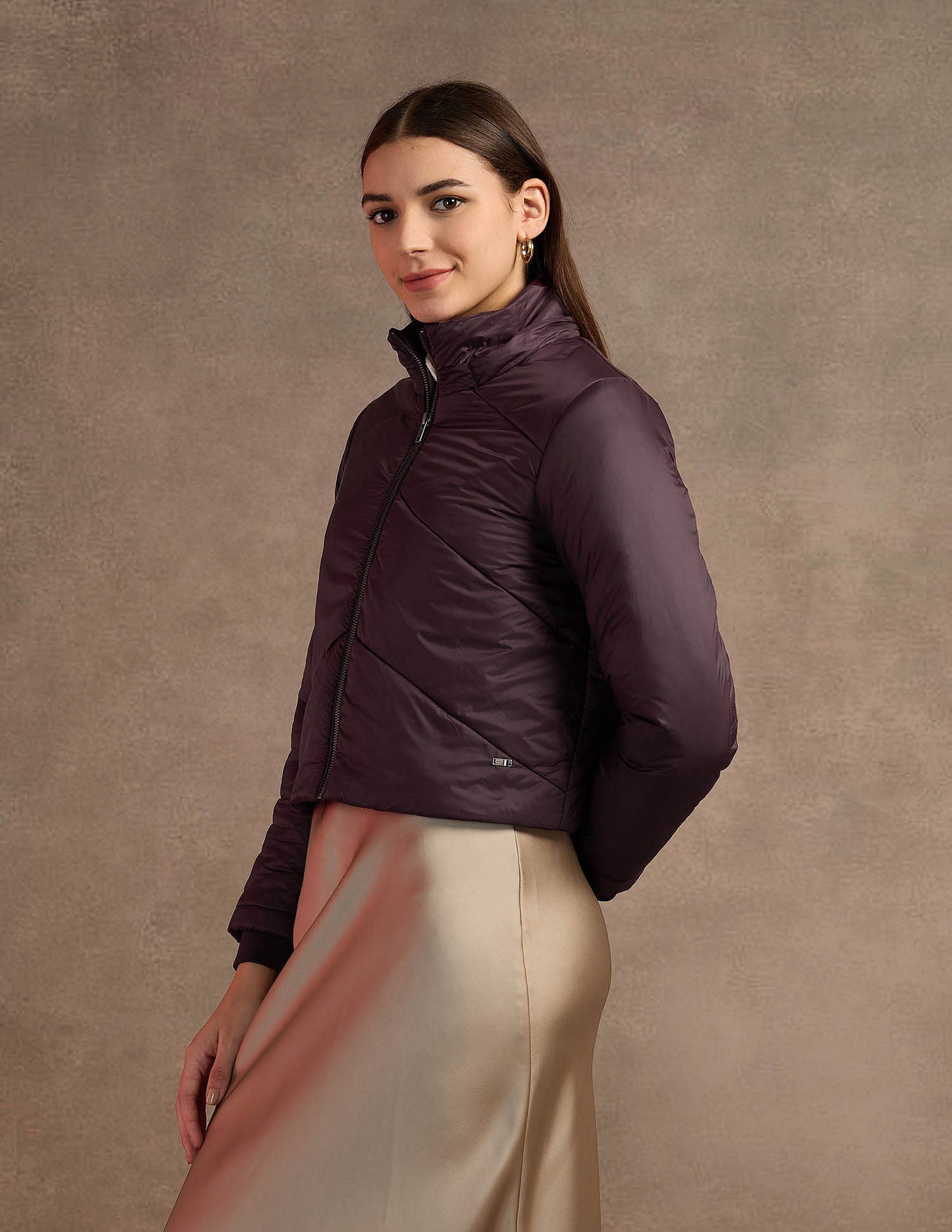 Detachable Hood Puffer Jacket Wine - U.S. POLO ASSN. | Large