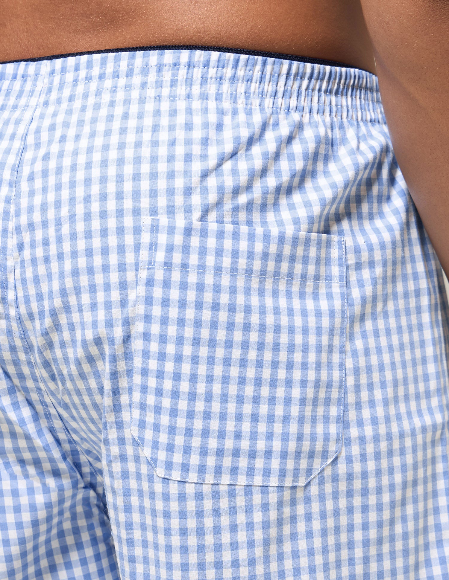 Gingham Checked OEX24 Boxer Shorts Light Blue - U.S. Polo Assn. India | Large
