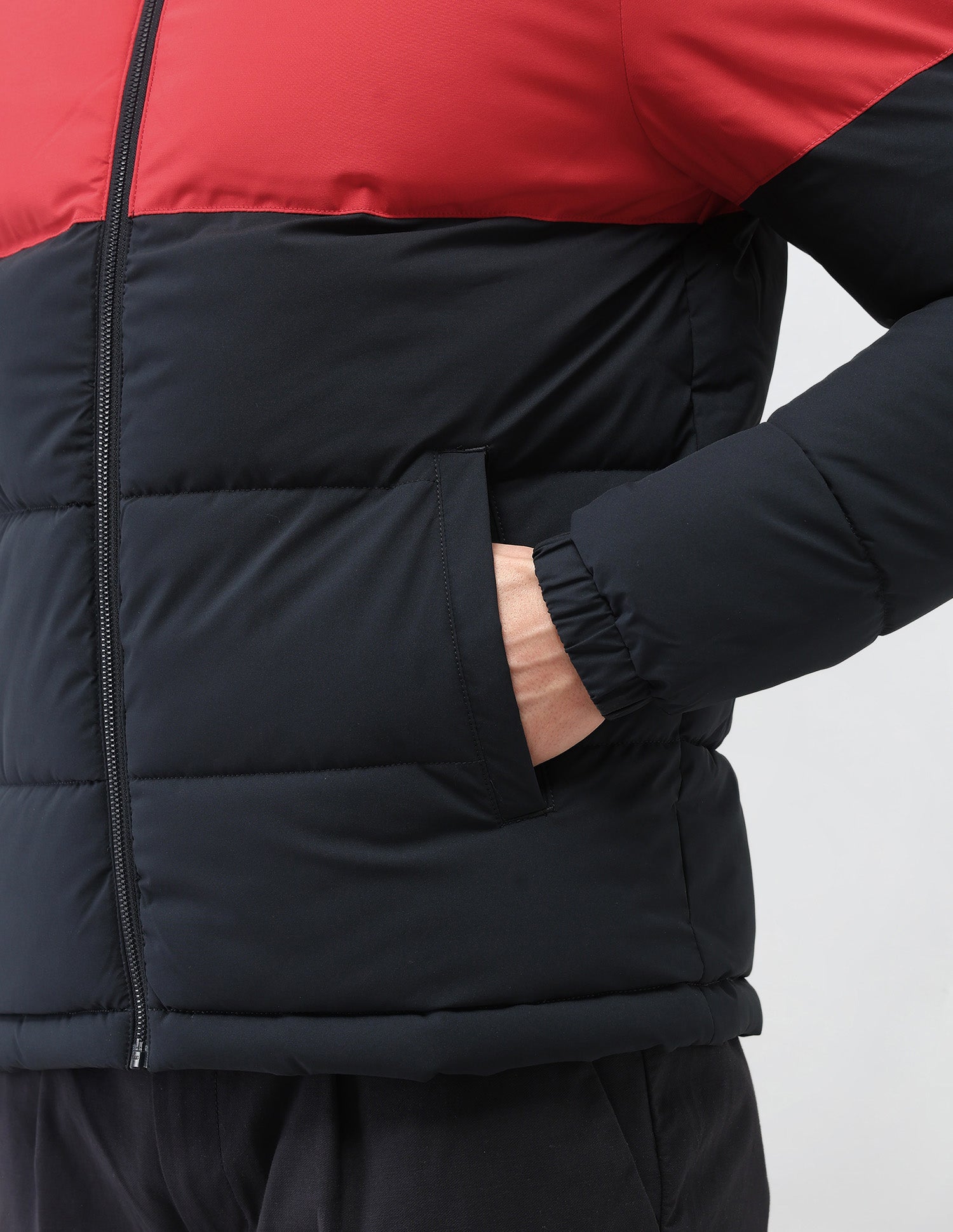 Colour Blocked Regular Fit Puffer Jacket Navy - U.S. Polo Assn. India | Large