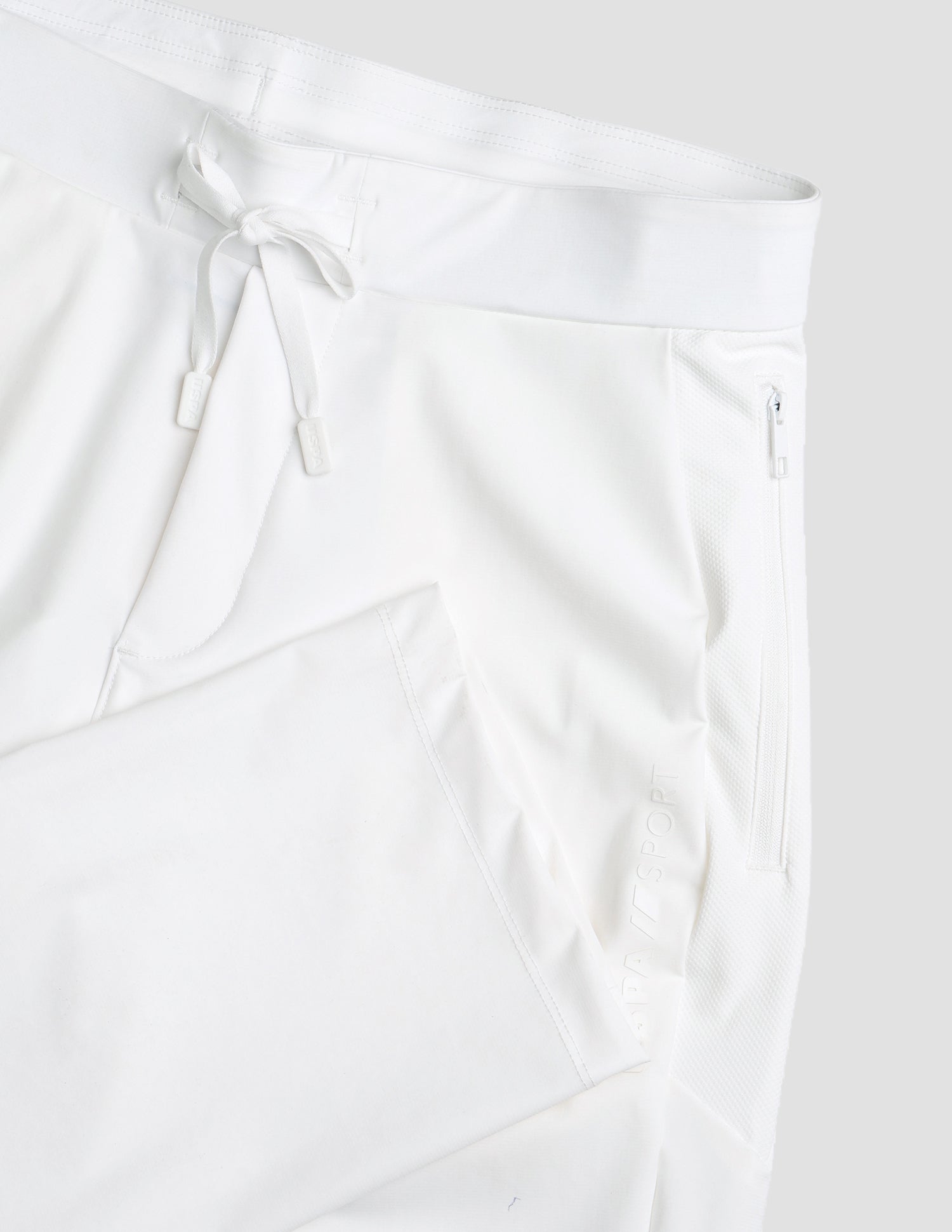 Slim Fit Mid Rise Active Track Pants Off White - U.S. Polo Assn. India | Large