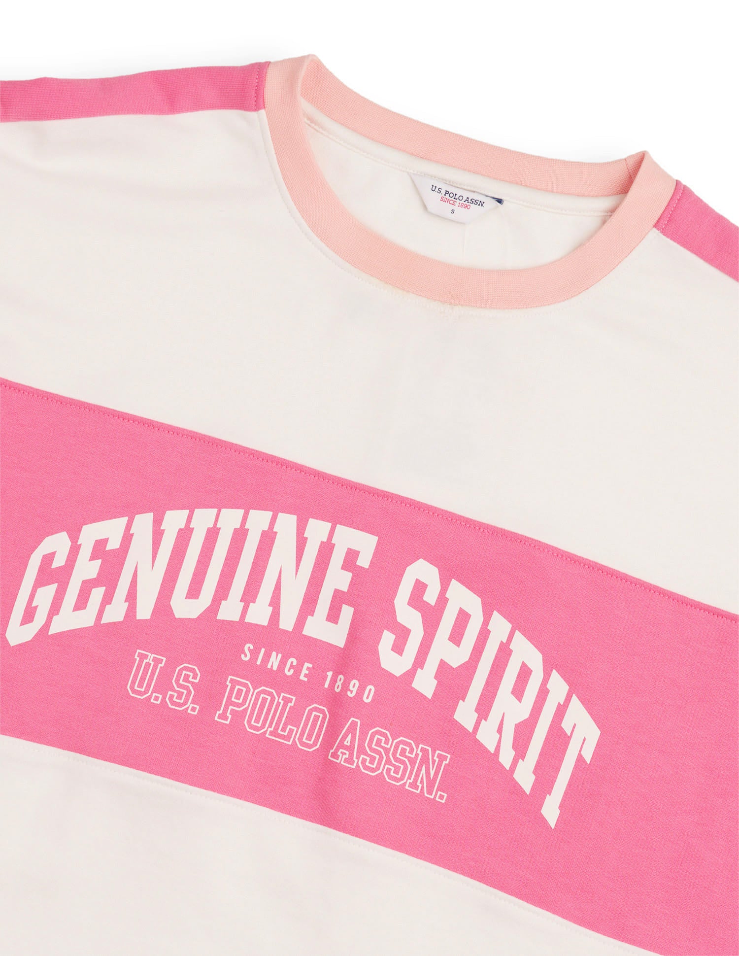 Colorblocked Relaxed T-Shirt With Shorts Pink - U.S. Polo Assn. India | Large