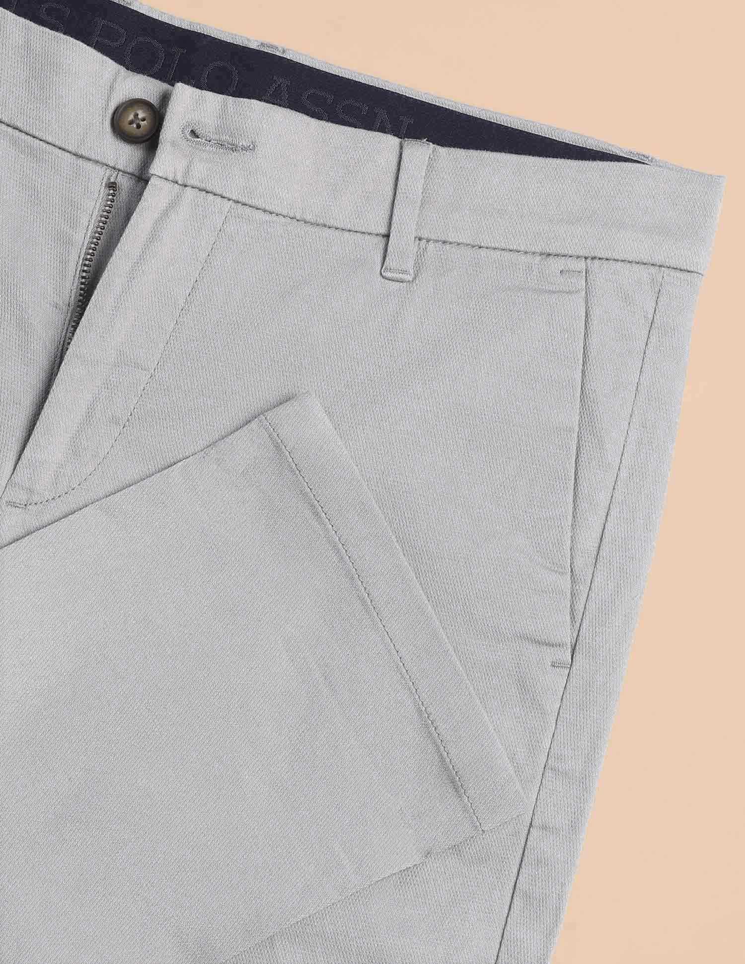 Satin Super Slim Fit Trousers Light Grey - U.S. POLO ASSN. | Large