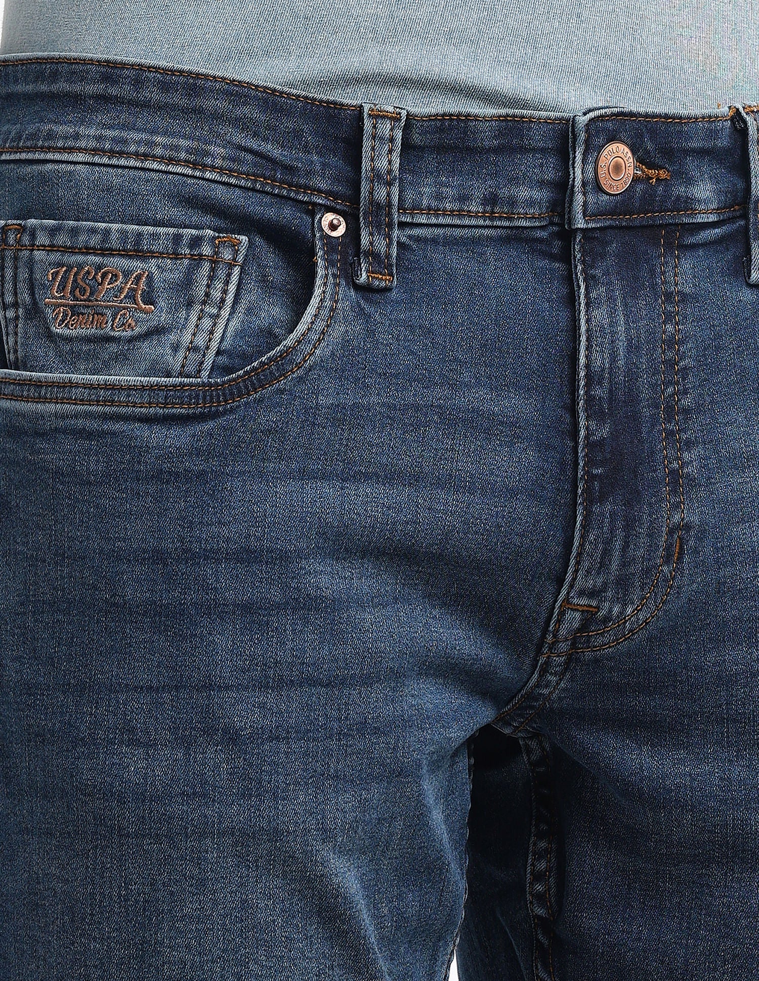 Brandon Slim Fit Blue Jeans Blue - U.S. Polo Assn. India | Large