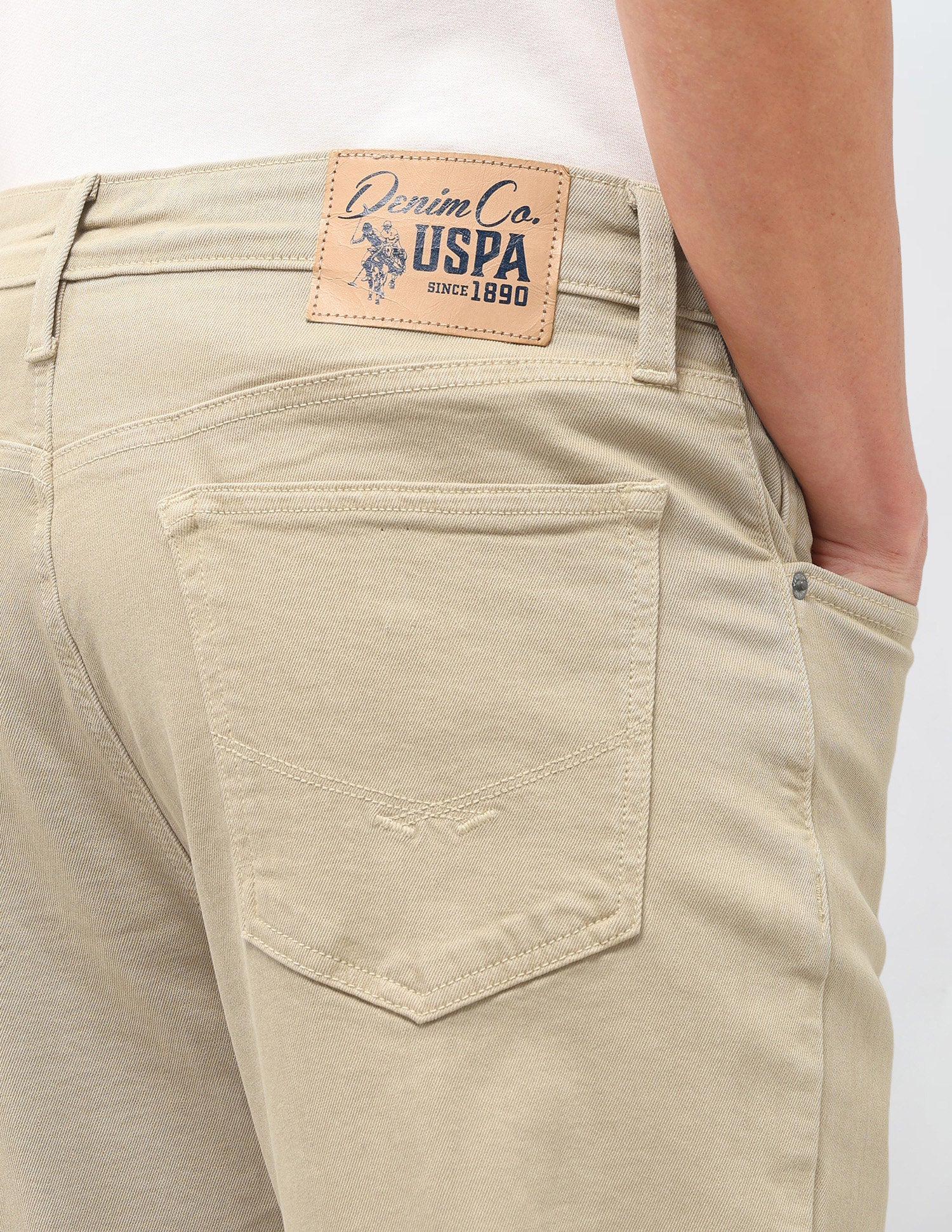Connor Bootcut Fit Beige Jeans Beige - U.S. Polo Assn. India | Large