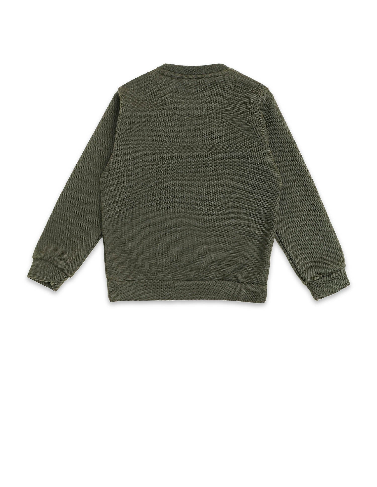 Boys Brand Embroidered Regular Fit Sweatshirt Olive - U.S. POLO ASSN. | Large