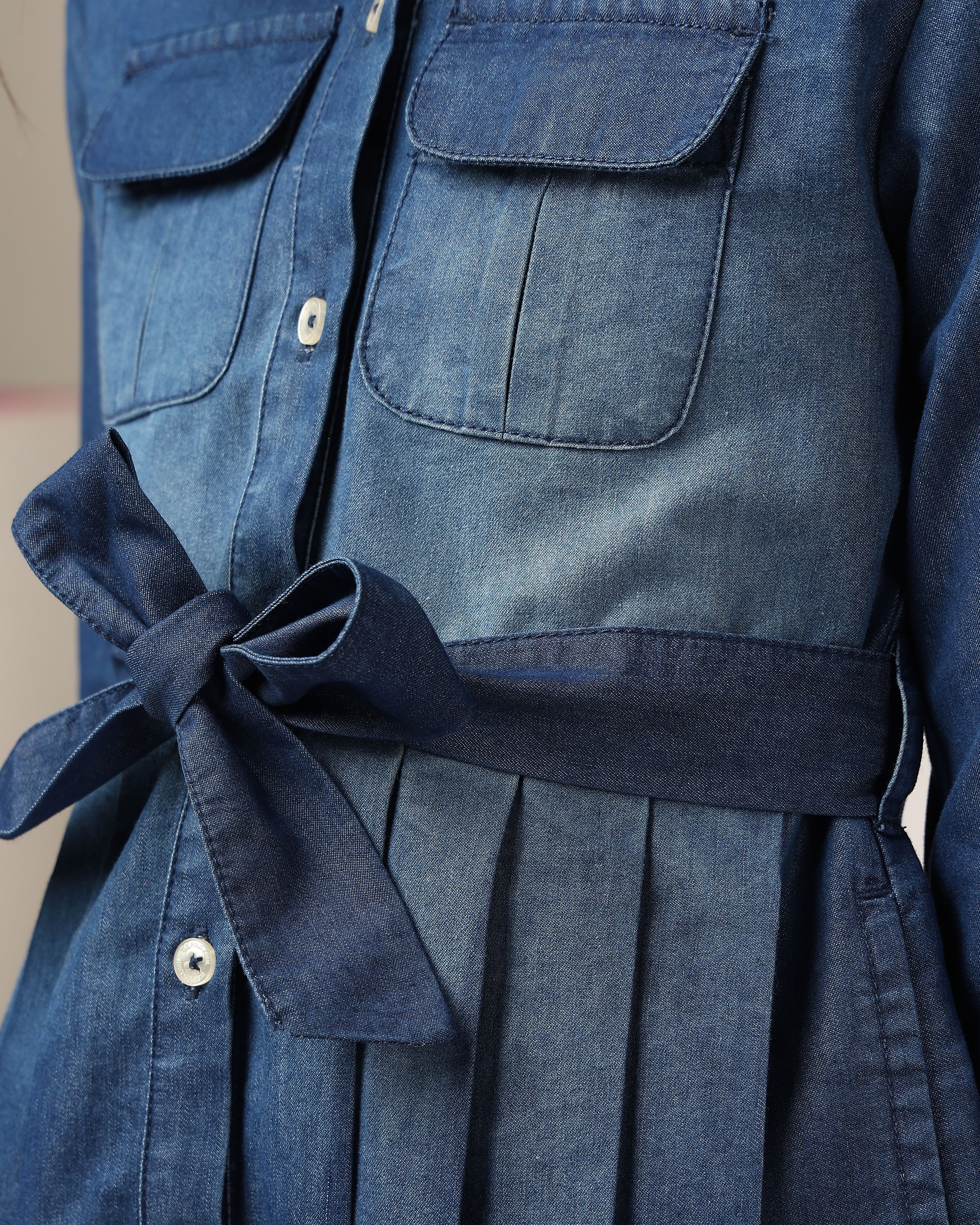 Girls Pleated Polo Skater Dress Indigo - U.S. POLO ASSN. | Large