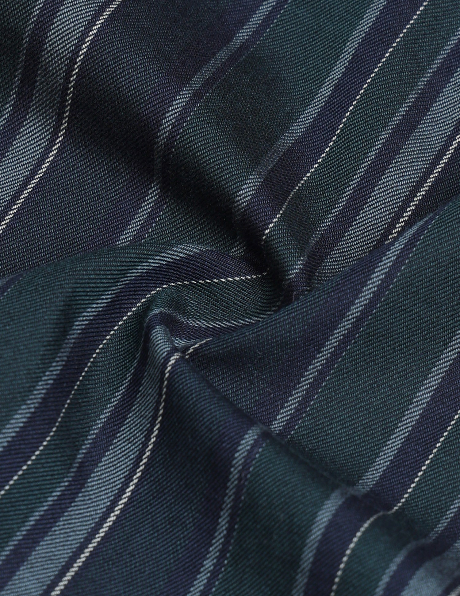 Vertical Striped Twill Shirt Dark Green - U.S. Polo Assn. India | Large
