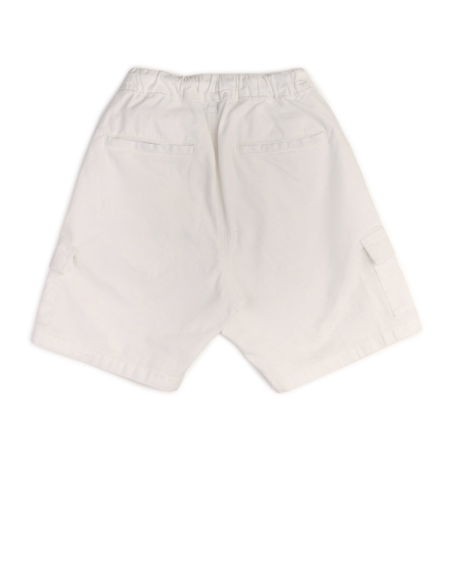 Boys Relaxed Fit Textured Cargo Shorts White - U.S. POLO ASSN. | Large