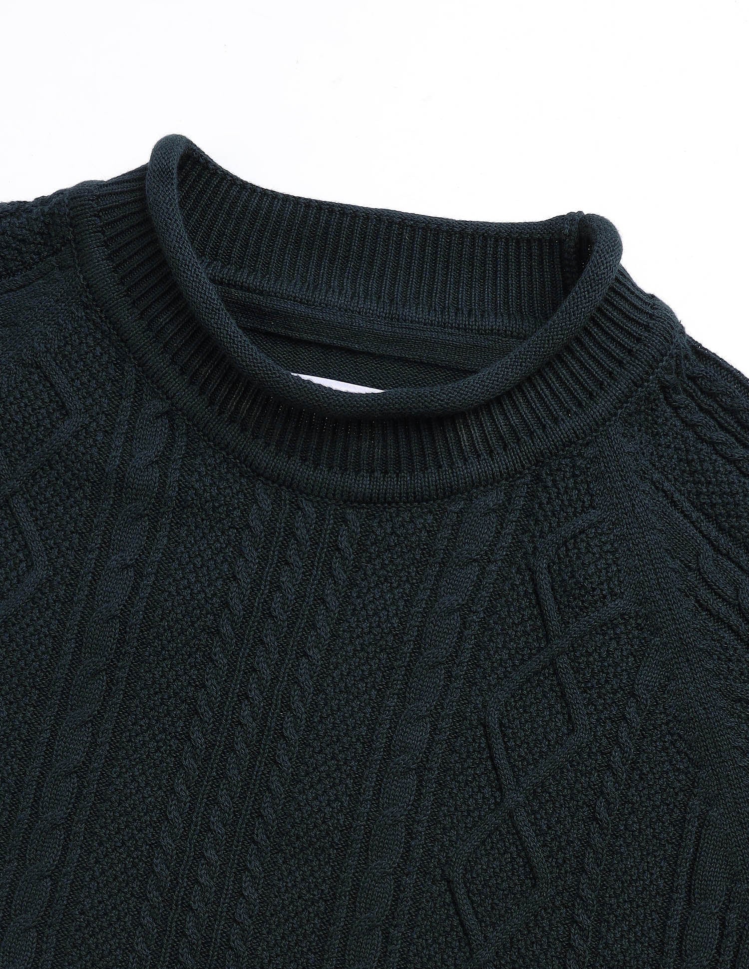 Cable Patterned Knit Regular Fit Sweater Olive - U.S. POLO ASSN. | Large