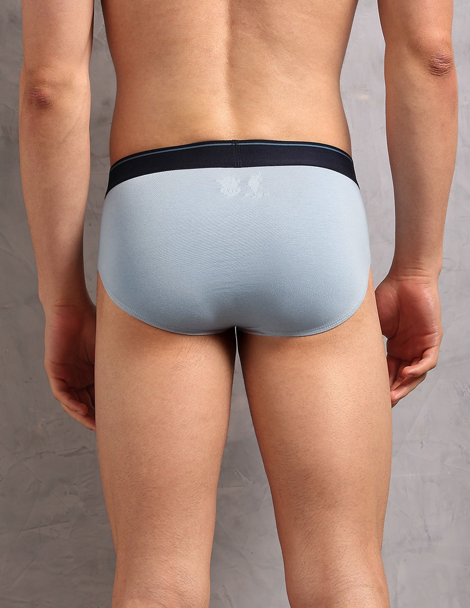 Cotton Stretch Breathable OEB18 Briefs - Pack Of 2 Blue Fog - U.S. POLO ASSN. | Large