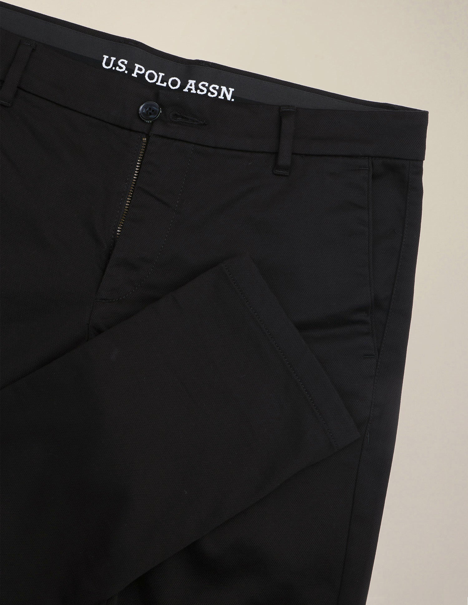 Mid Rise Denver Slim Fit Trousers Black - U.S. Polo Assn. India | Large