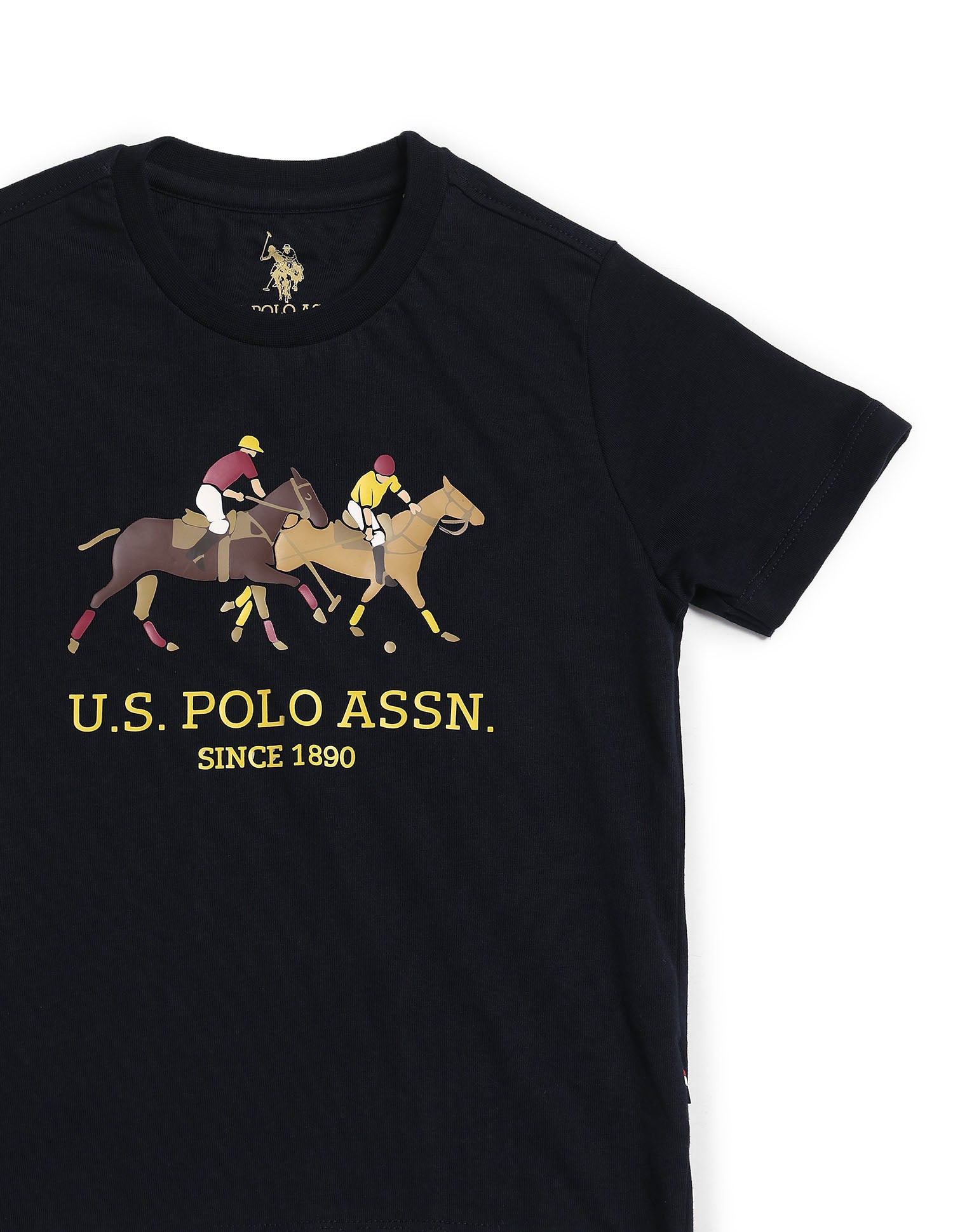 Boys Graphic Printed Regular Fit T-Shirt Navy - U.S. POLO ASSN. | Large