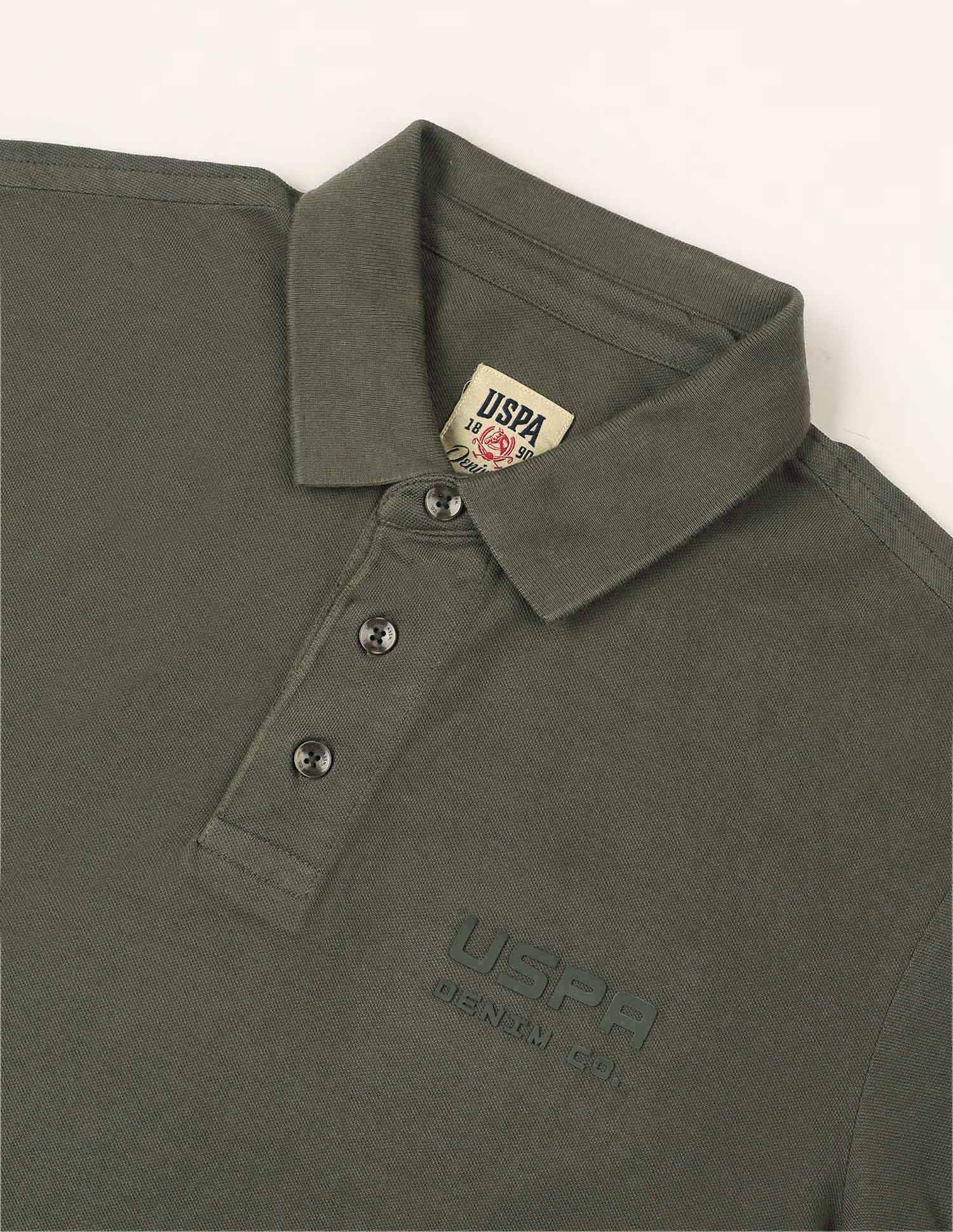 Solid Relaxed Fit Polo Shirt Grey - U.S. Polo Assn. India | Large