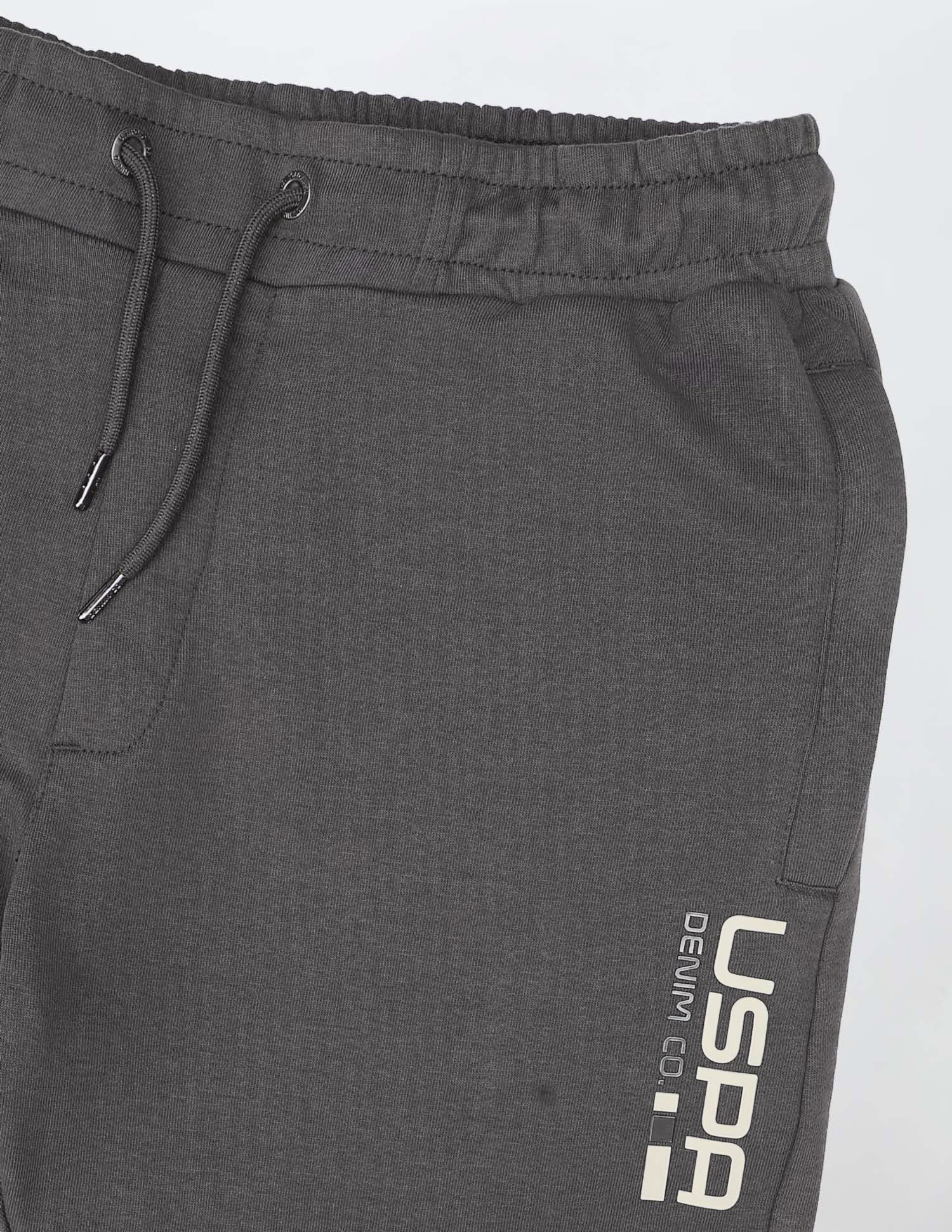 Heathered Regular Fit Track Pants Dark Grey - U.S. POLO ASSN. | Large