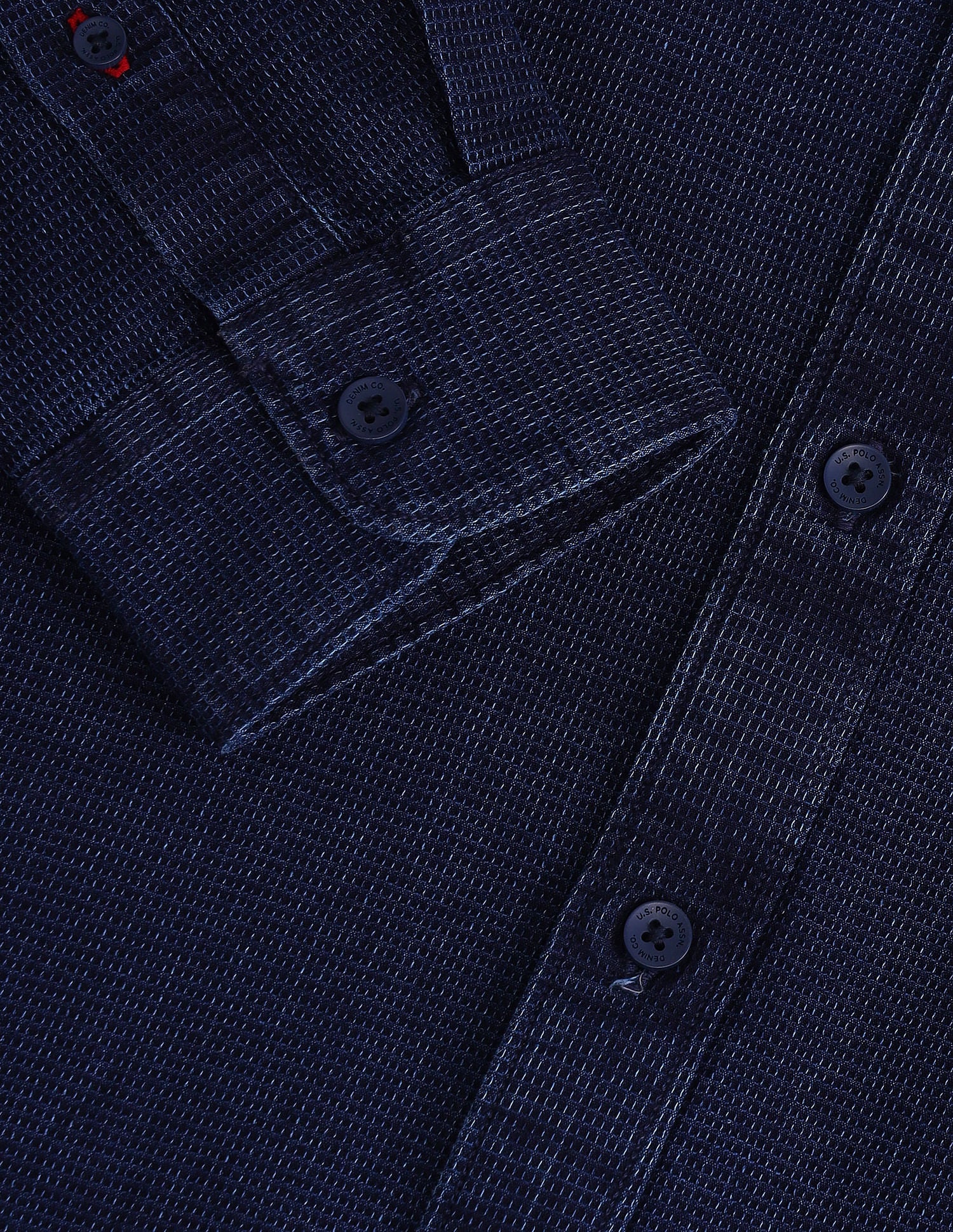 Slim Solid Dobby Shirt Navy - U.S. Polo Assn. India | Large