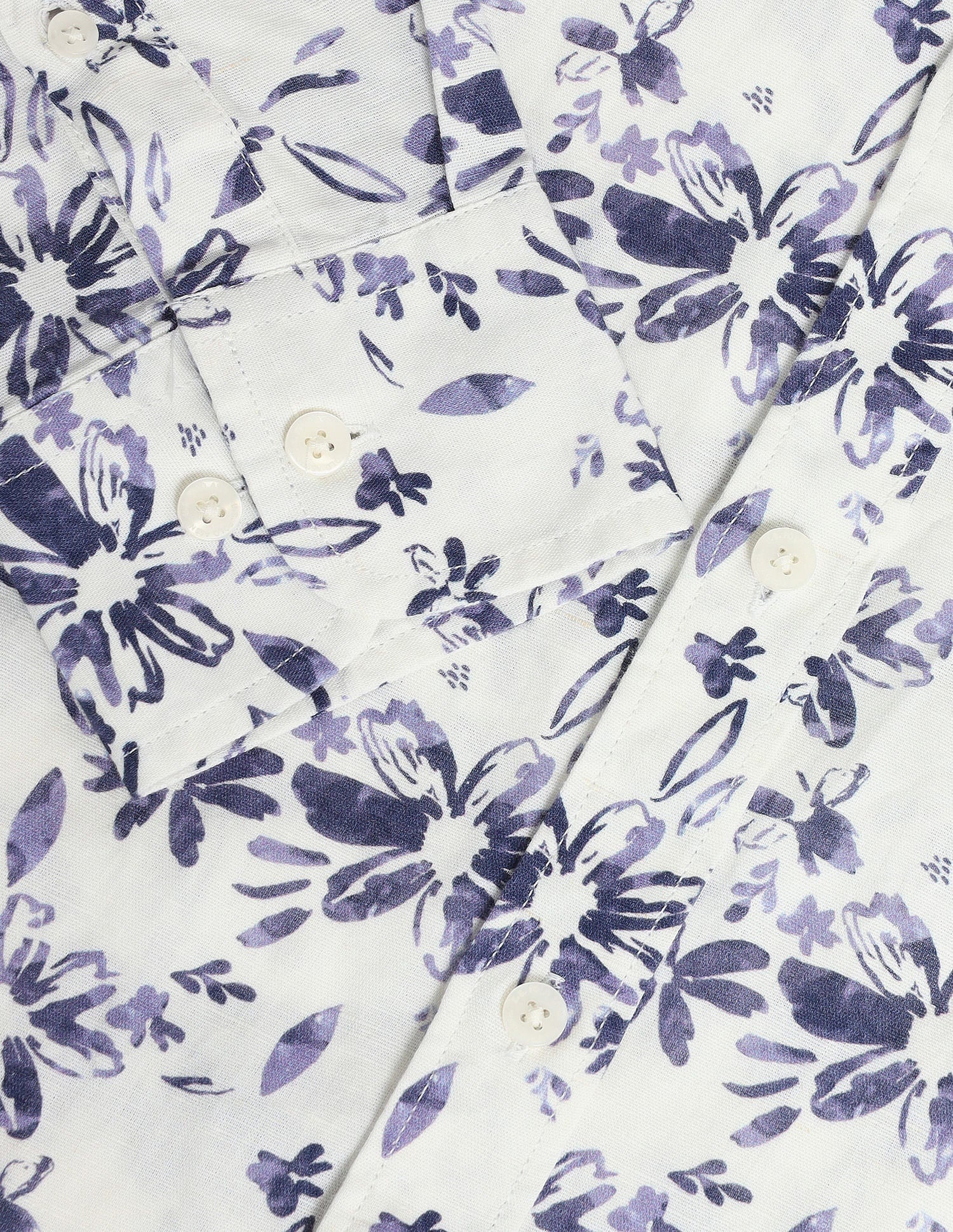 Tailored Fit Floral Shirt Off-White - U.S. Polo Assn. India | Large