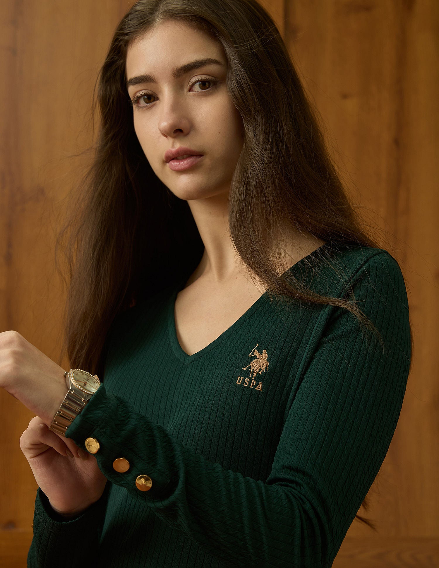 Ribbed Bodycon Dress Green - U.S. POLO ASSN. | Large