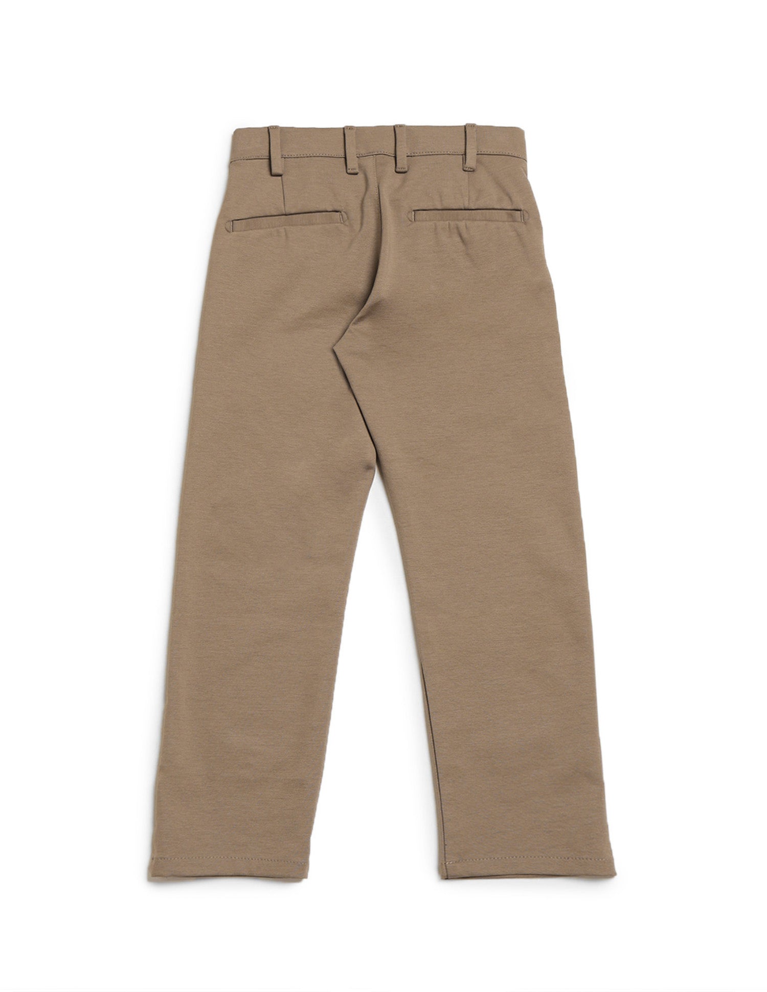 Boys Solid Slim Fit Trousers Khaki - U.S. POLO ASSN. | Large