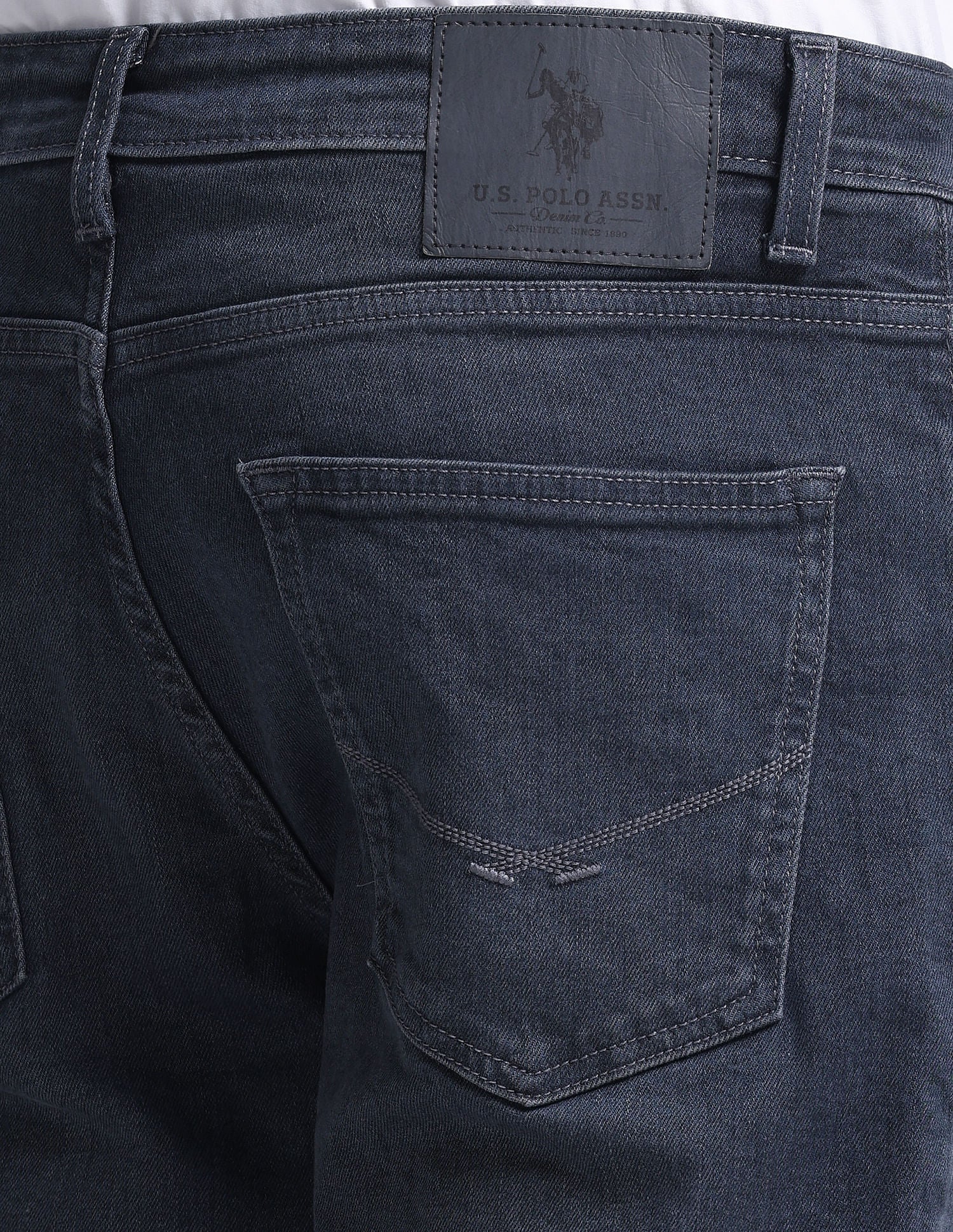 Harold Slim Straight Fit Blue Jeans Blue - U.S. Polo Assn. India | Large