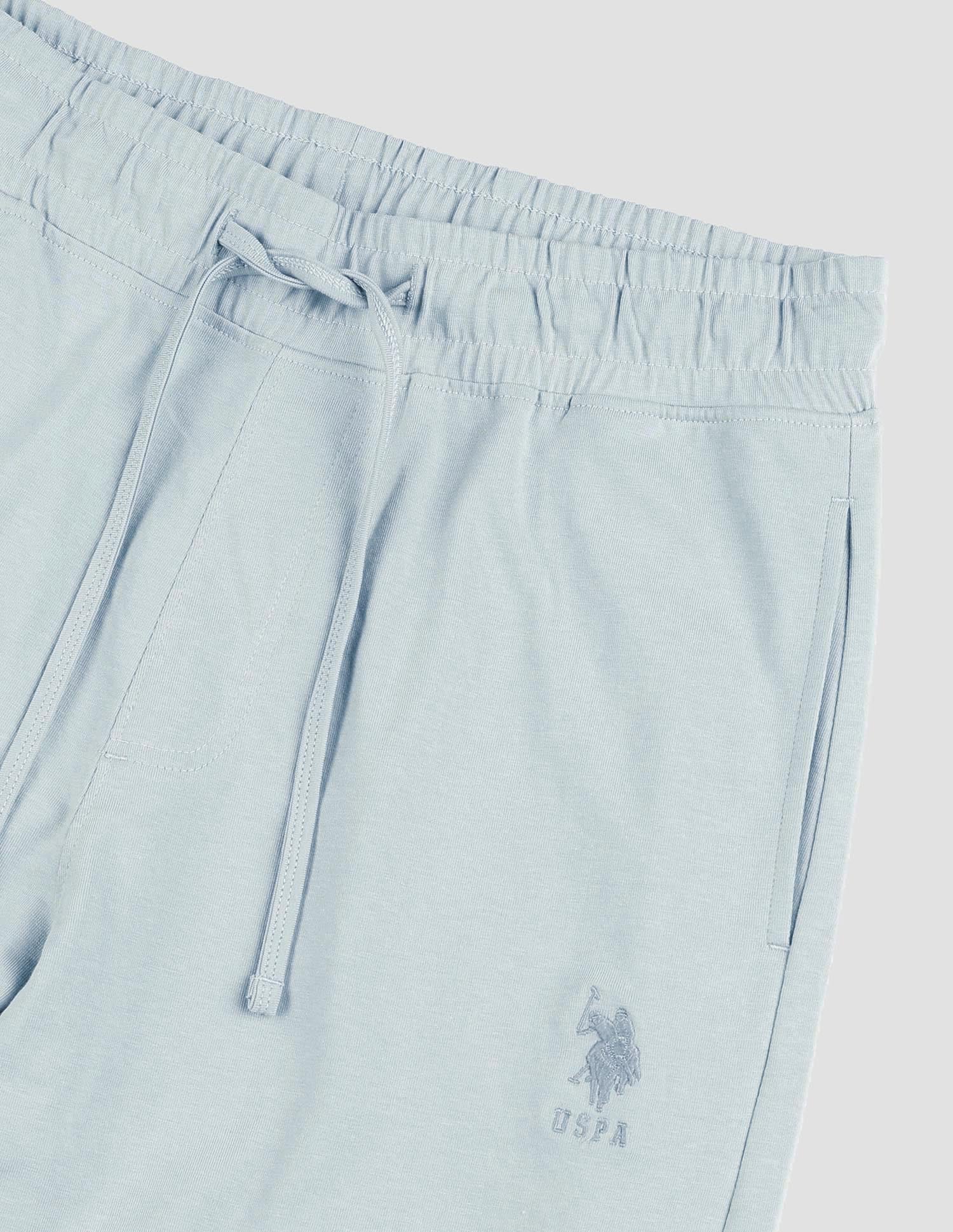 Drawstring Waist Mid-Rise Solid OJ007 Joggers Mirage Gray - U.S. POLO ASSN. | Large